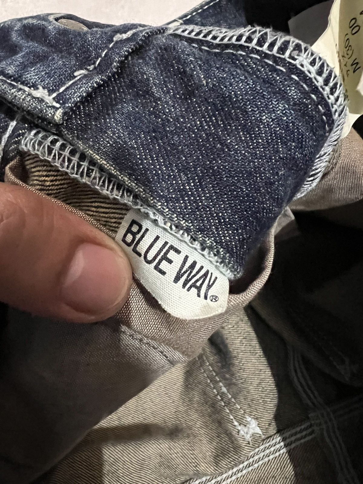 If Six Was Nine × Japan Blue 🌈90’s Blue Way Distressed Mud Wash Jean Made In Nippon Size US 31 - 22 Thumbnail