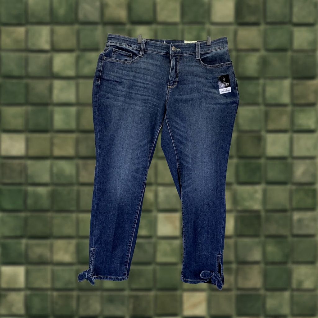 Vintage St. John's Bay Jeans Womens 16W Skinny Ankle Mid Rise Stretch Denim Blue 16w-NWT-10246 Size 38" / US 16 / IT 52 - 1 Thumbnail