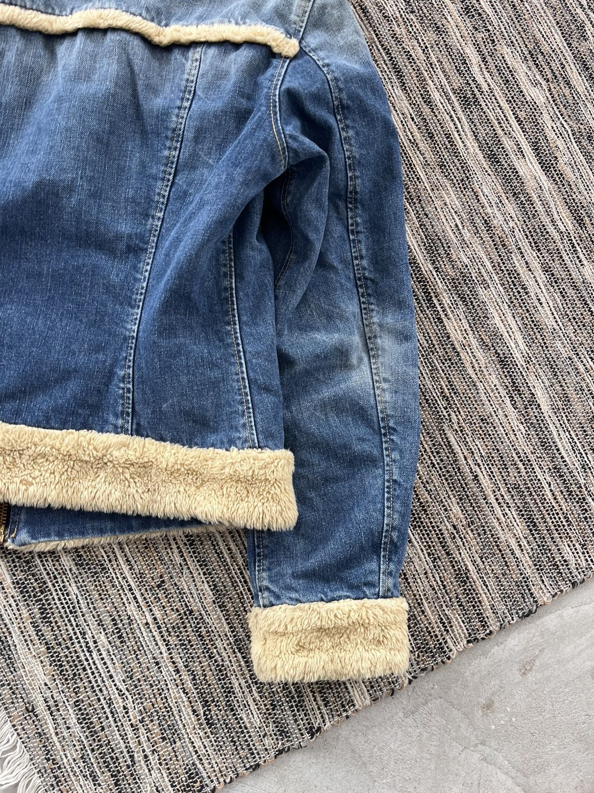 Levi's Vintage Levis Washed Denim Sherpa Bomber Jacket Avantgarde Size L / US 10 / IT 46 - 18 Thumbnail