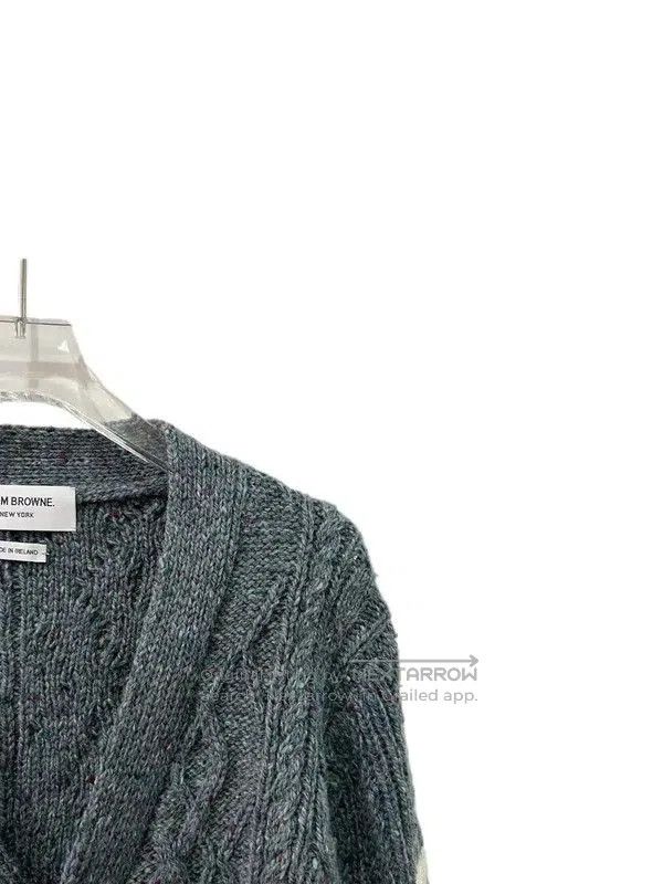 Thom Browne Thom Browne Gray Wool Women's Cardigan . Size S / US 4 / IT 40 - 4 Thumbnail