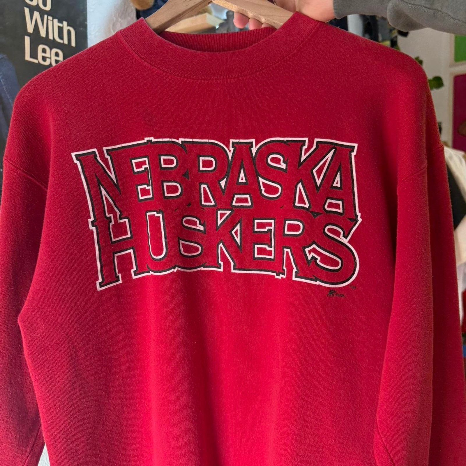 Tultex × Vintage Vintage 90s Nebraska Huskers Spell Out Crewneck Size US M / EU 48-50 / 2 - 3 Thumbnail