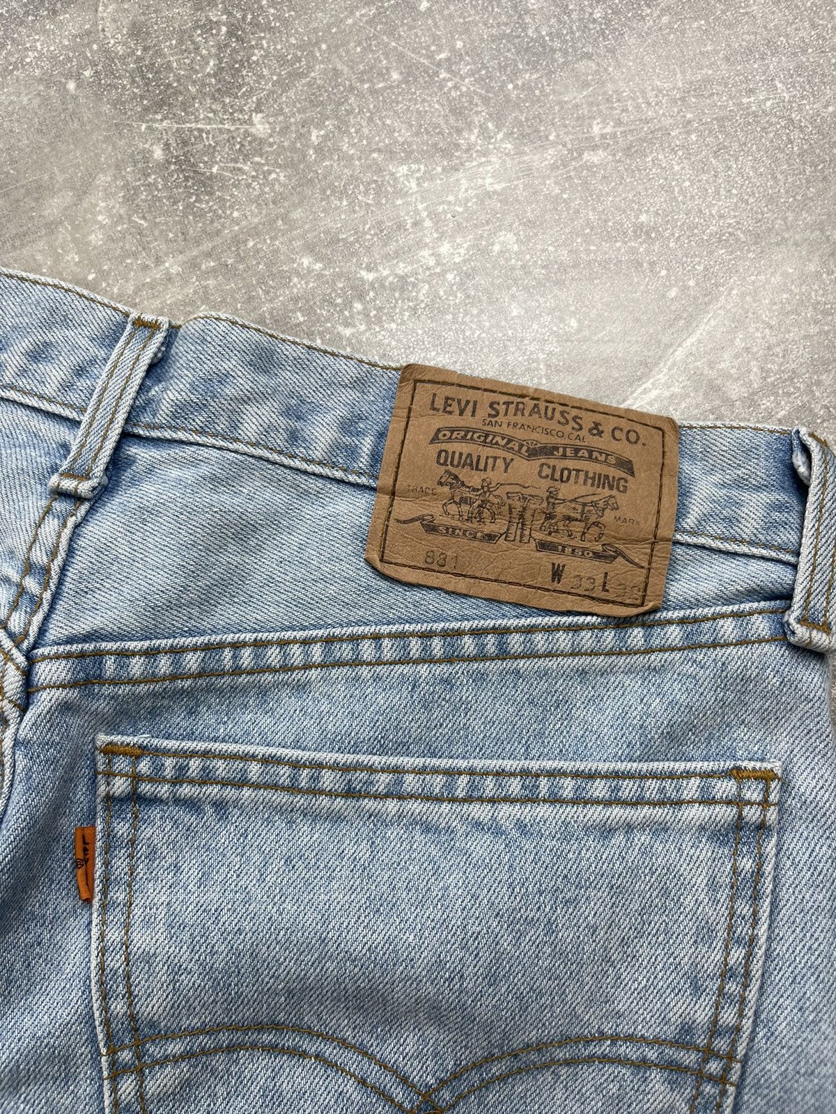 Levi's Vintage Rare Levi’s 881 Light Wash Denim Jeans USA Size US 33 - 4 Thumbnail