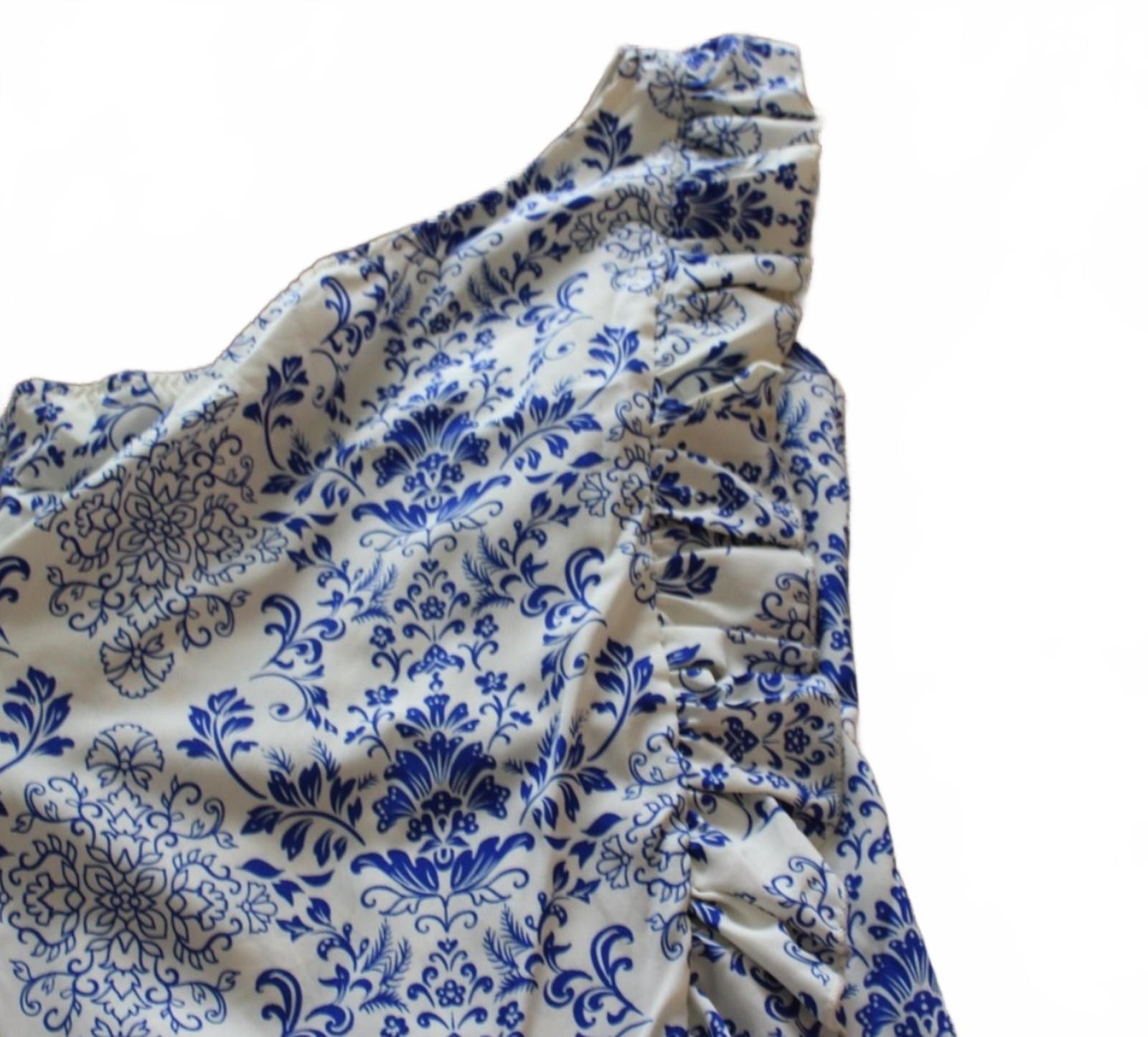 Shein NWOT SHEIN Blue & White Floral Ruffle Casual Summer Dress S Size ONE SIZE - 5 Thumbnail