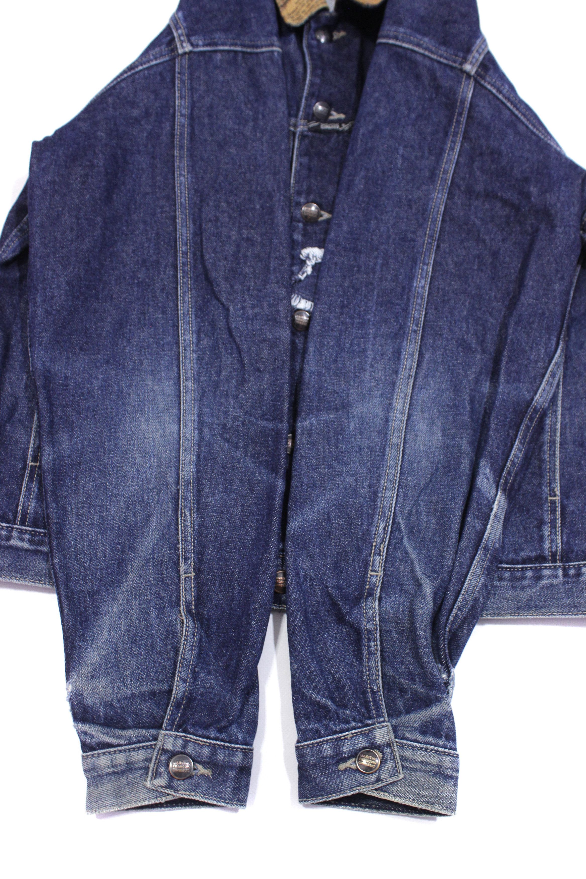 Marithe + Francois Girbaud Denim Faded Trucker Jacket Vintage Size US M / EU 48-50 / 2 - 7 Thumbnail