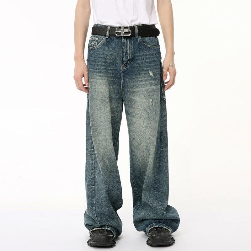 Jean × Vintage Worn-out Big Pockets Denim Size US 32 / EU 48 - 1 Thumbnail