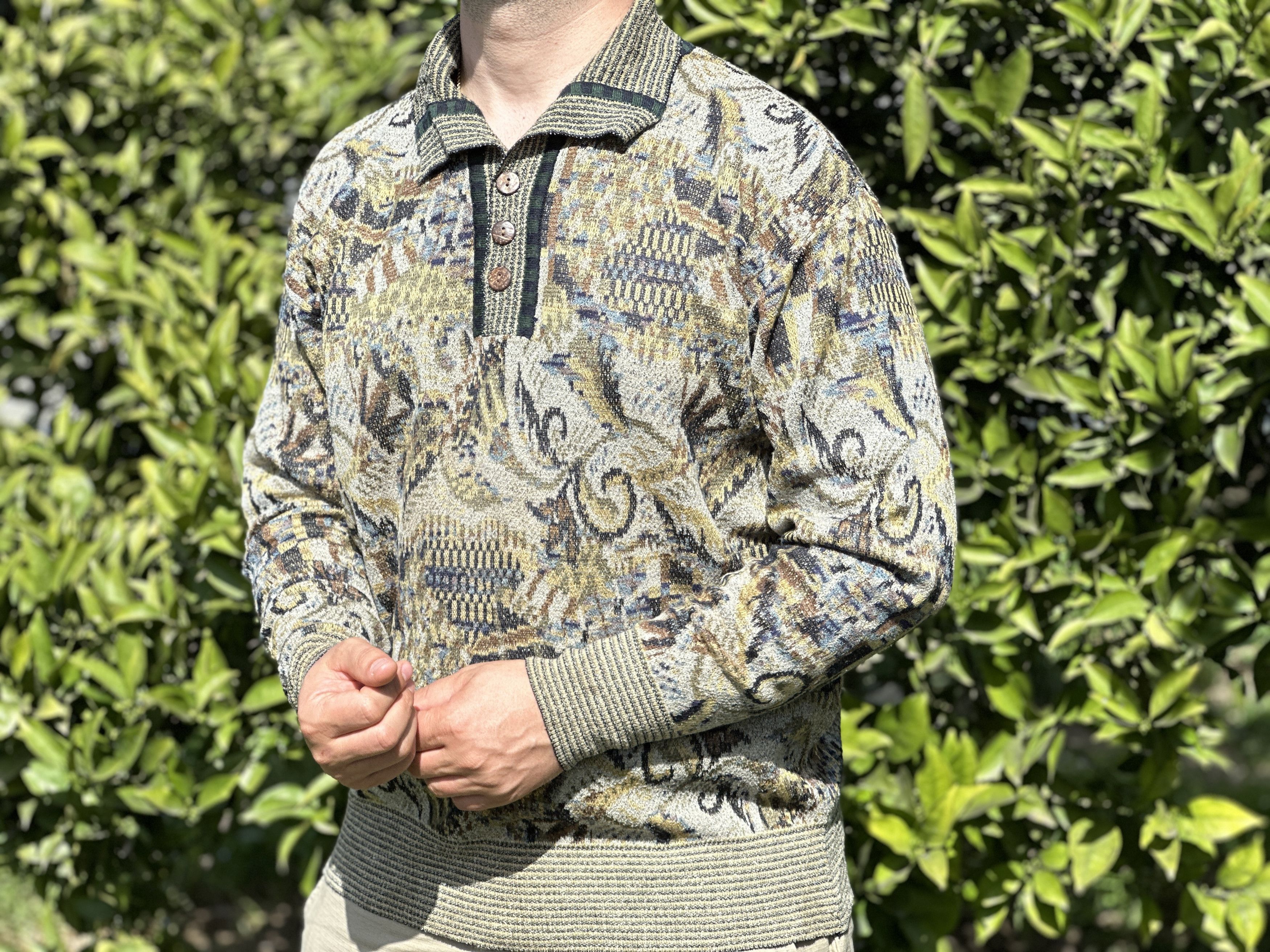 Missoni Missoni Sport Floral Polo Neck Cardigan Sweater Size M 50 Size US M / EU 48-50 / 2 - 5 Thumbnail