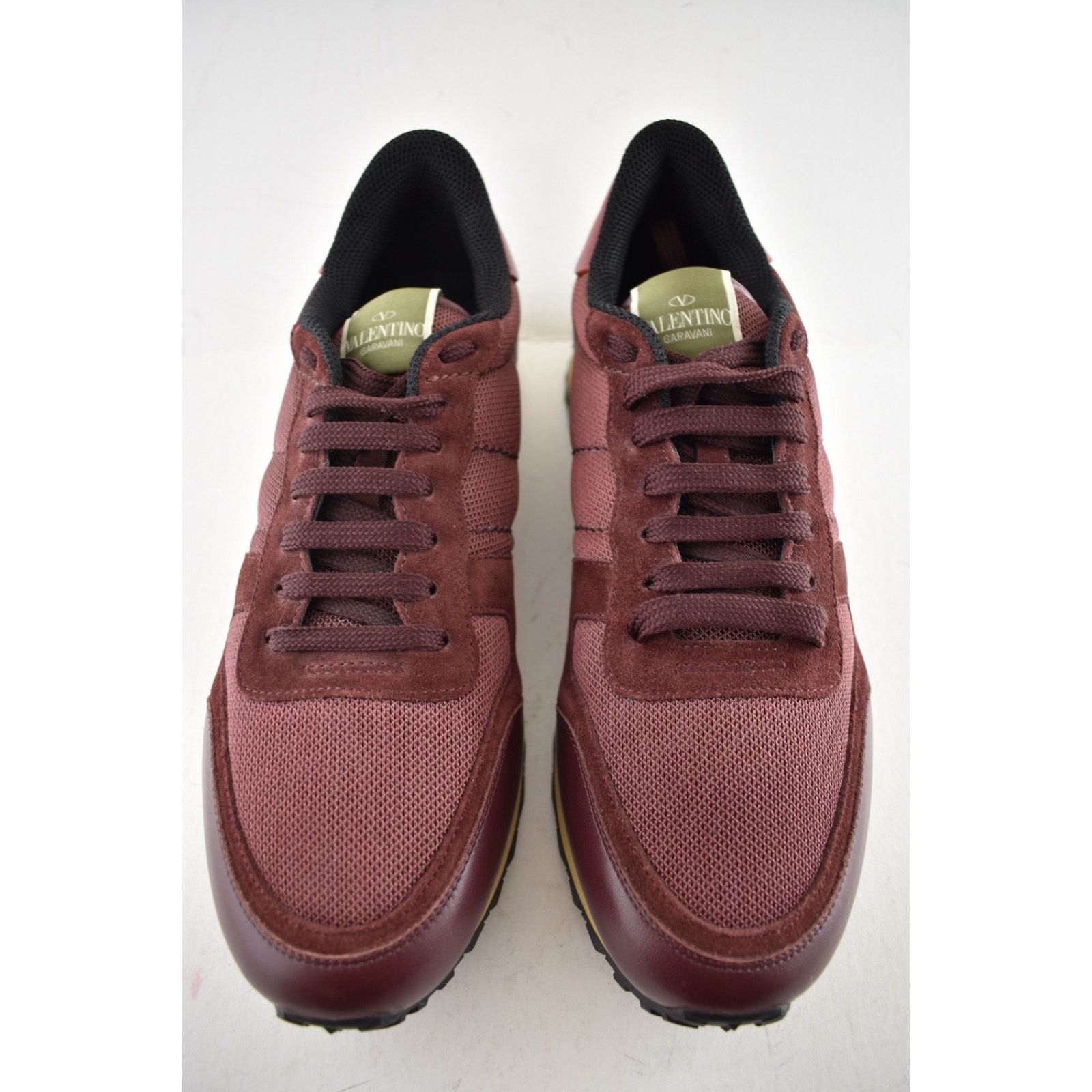 Valentino Valentino Rockstud Men Burgundy Blue Rockrunner 41.5/8.5 Size US 8.5 / EU 41-42 - 5 Thumbnail