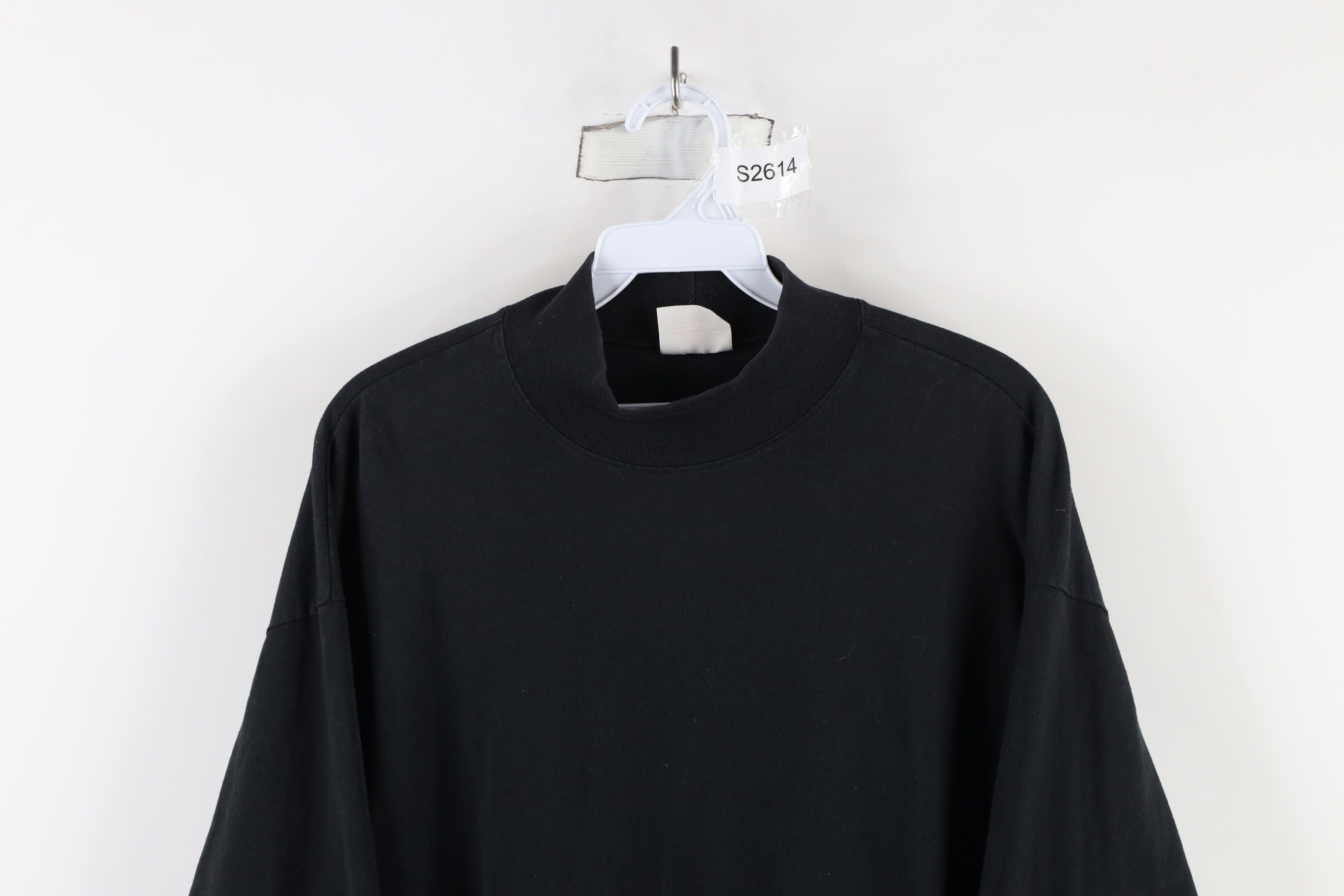 Vintage Vintage 90s Streetwear Mock Neck Long Sleeve T-Shirt USA Size US XL / EU 56 / 4 - 2 Thumbnail