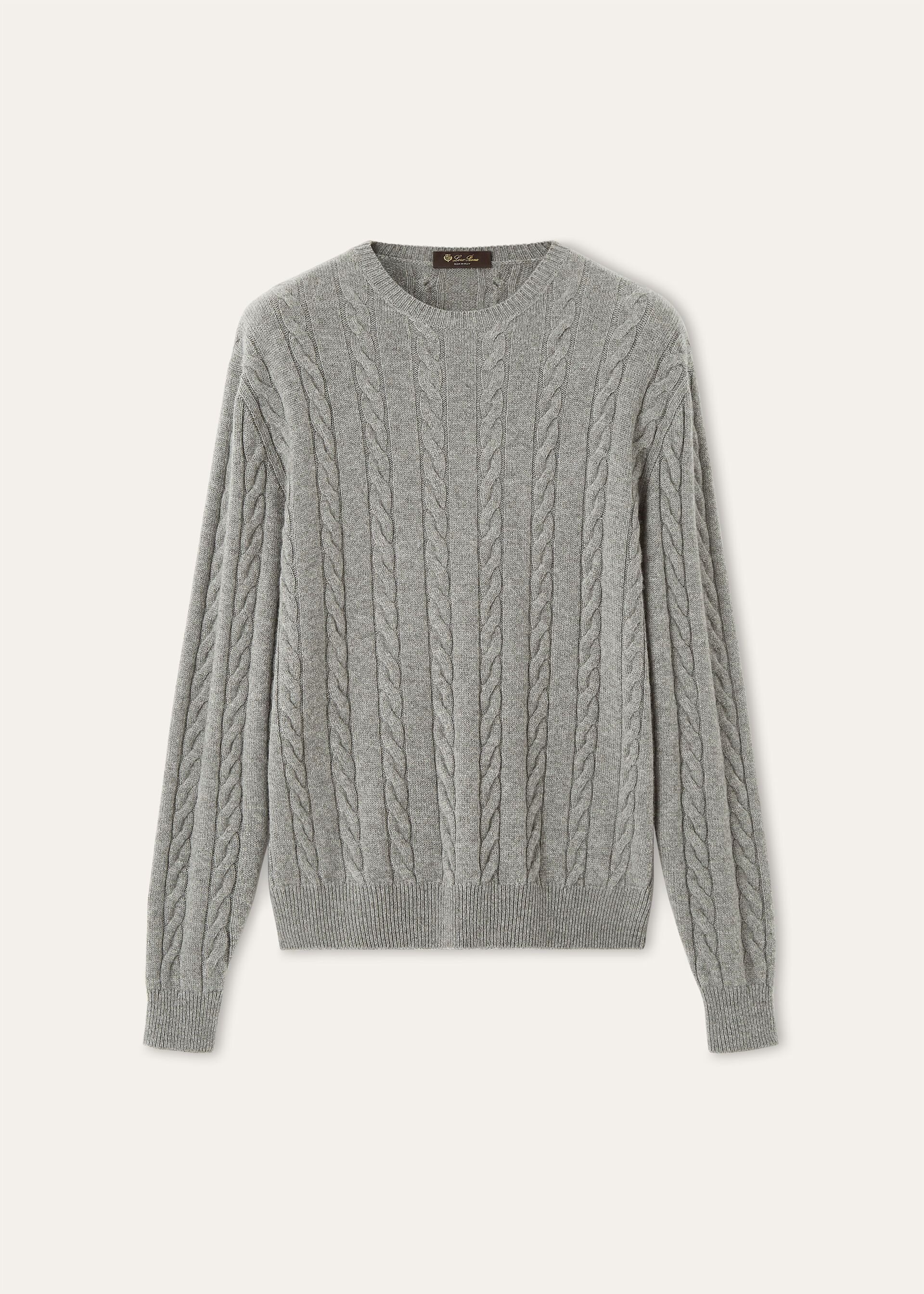 Loro Piana os11x0226 FAQ4517 Cedar Crewneck Sweater in Glacier Sky Size US M / EU 48-50 / 2 - 1 Thumbnail