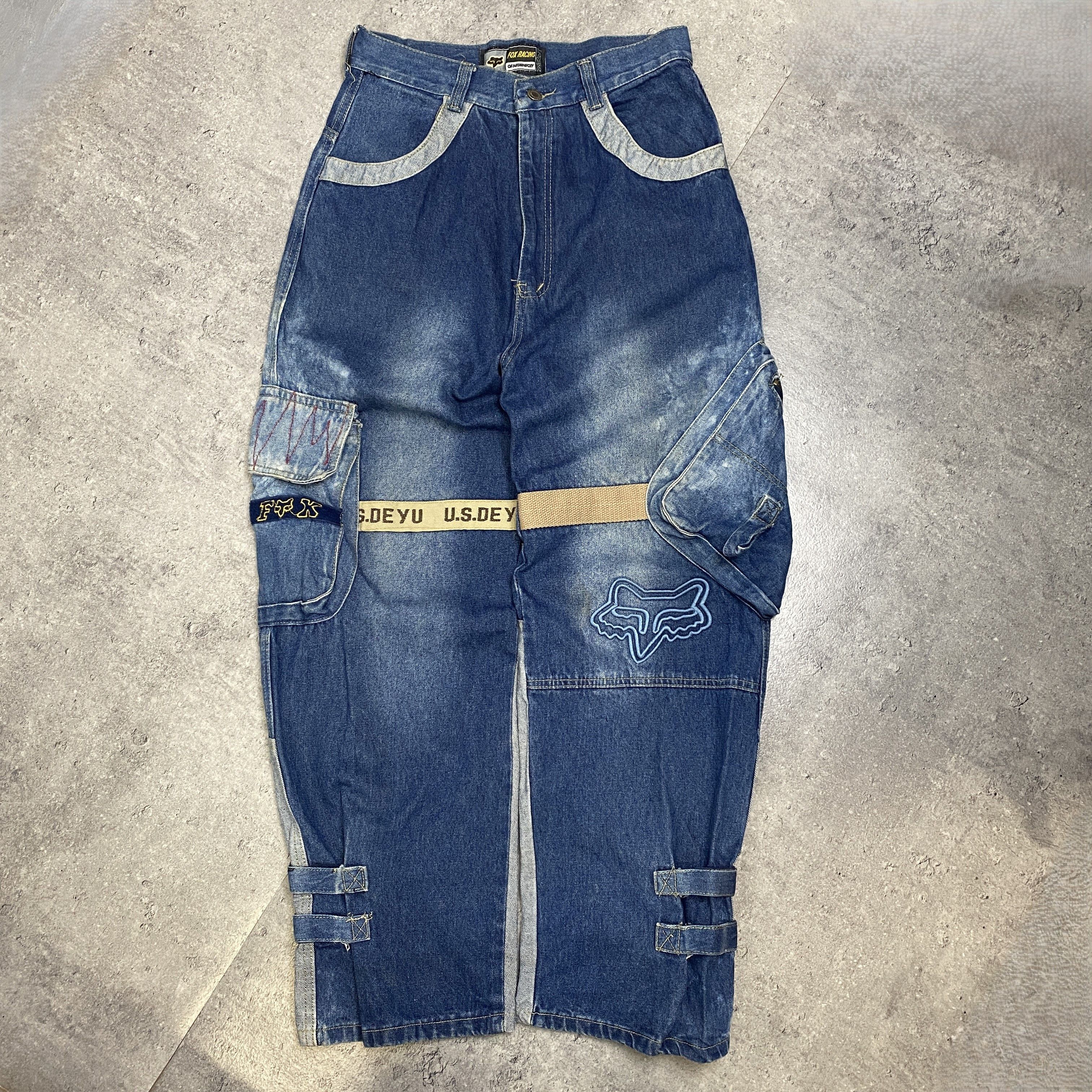 JNCO × Streetwear × Vintage Stuka corduroy black baggy pants swag 