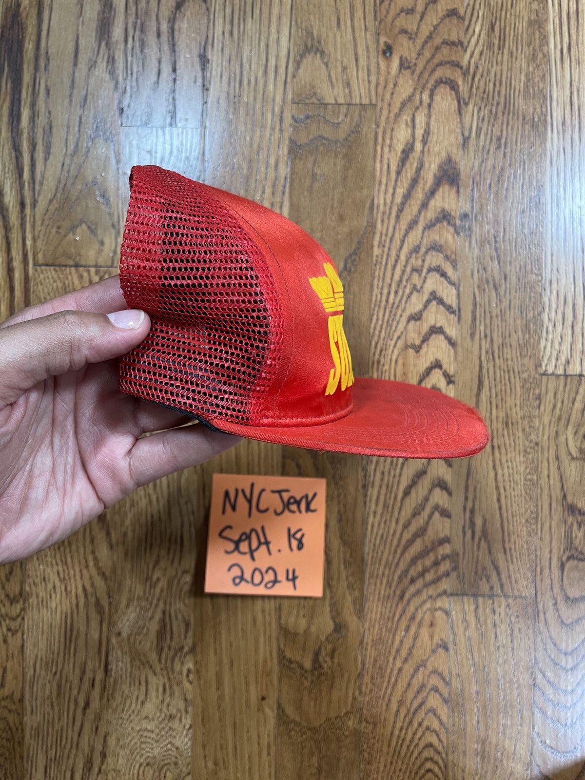 Supreme Supreme Alpha Omega Trucker Hat Cap Red Yellow Size ONE SIZE - 2 Thumbnail