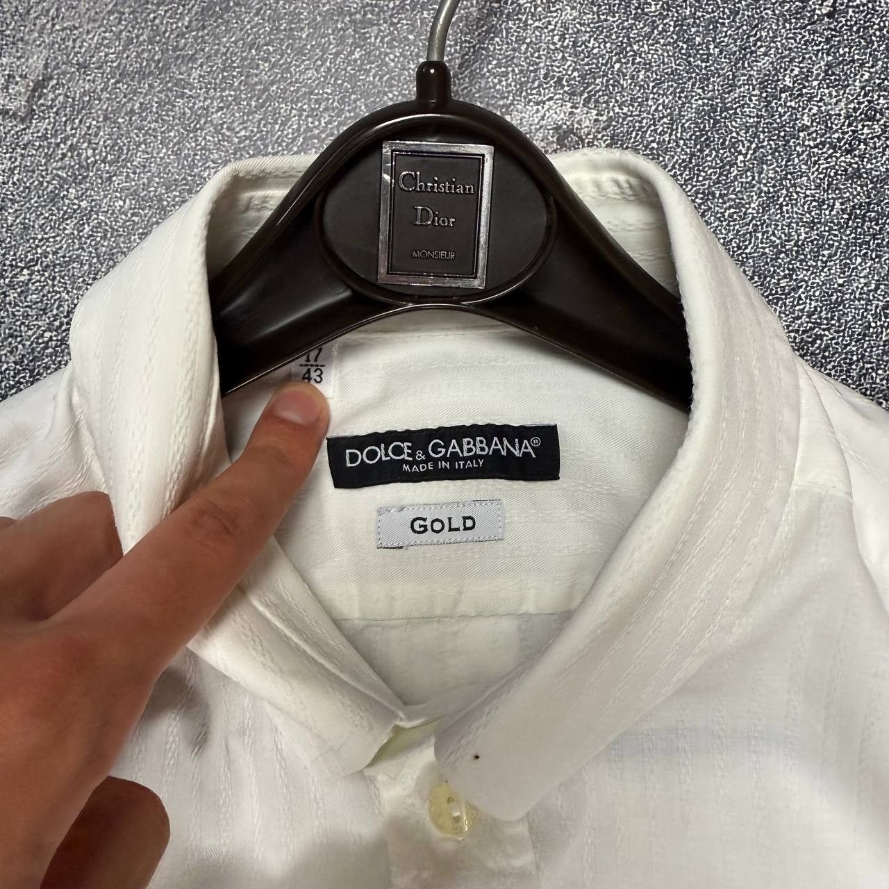 Dolce & Gabbana Dolce & Gabbana Gold Shirt Embroidered Logo on Cuff Size US L / EU 52-54 / 3 - 3 Thumbnail