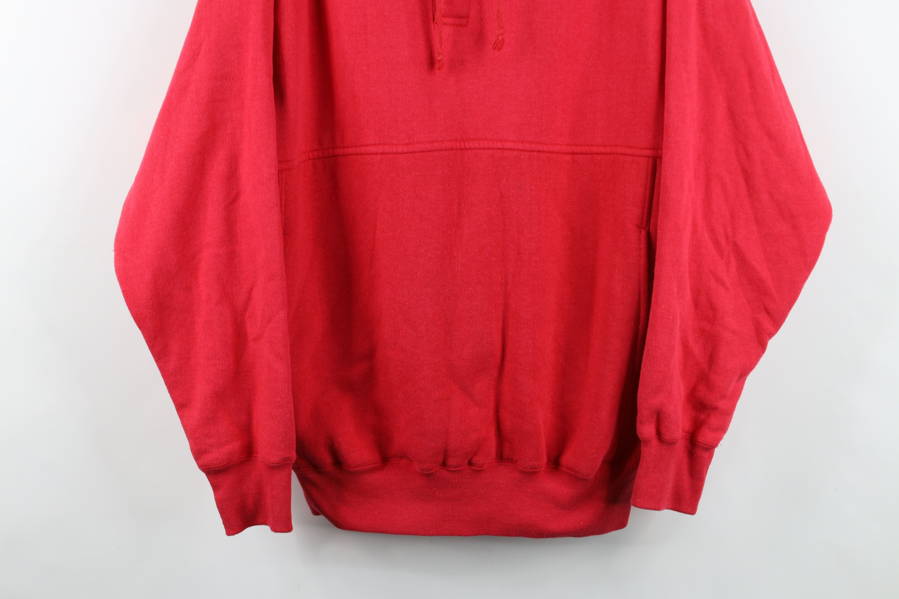 Vintage Vintage 90s Streetwear Waffle Knit Lined Double Wall Hoodie Size US L / EU 52-54 / 3 - 3 Thumbnail