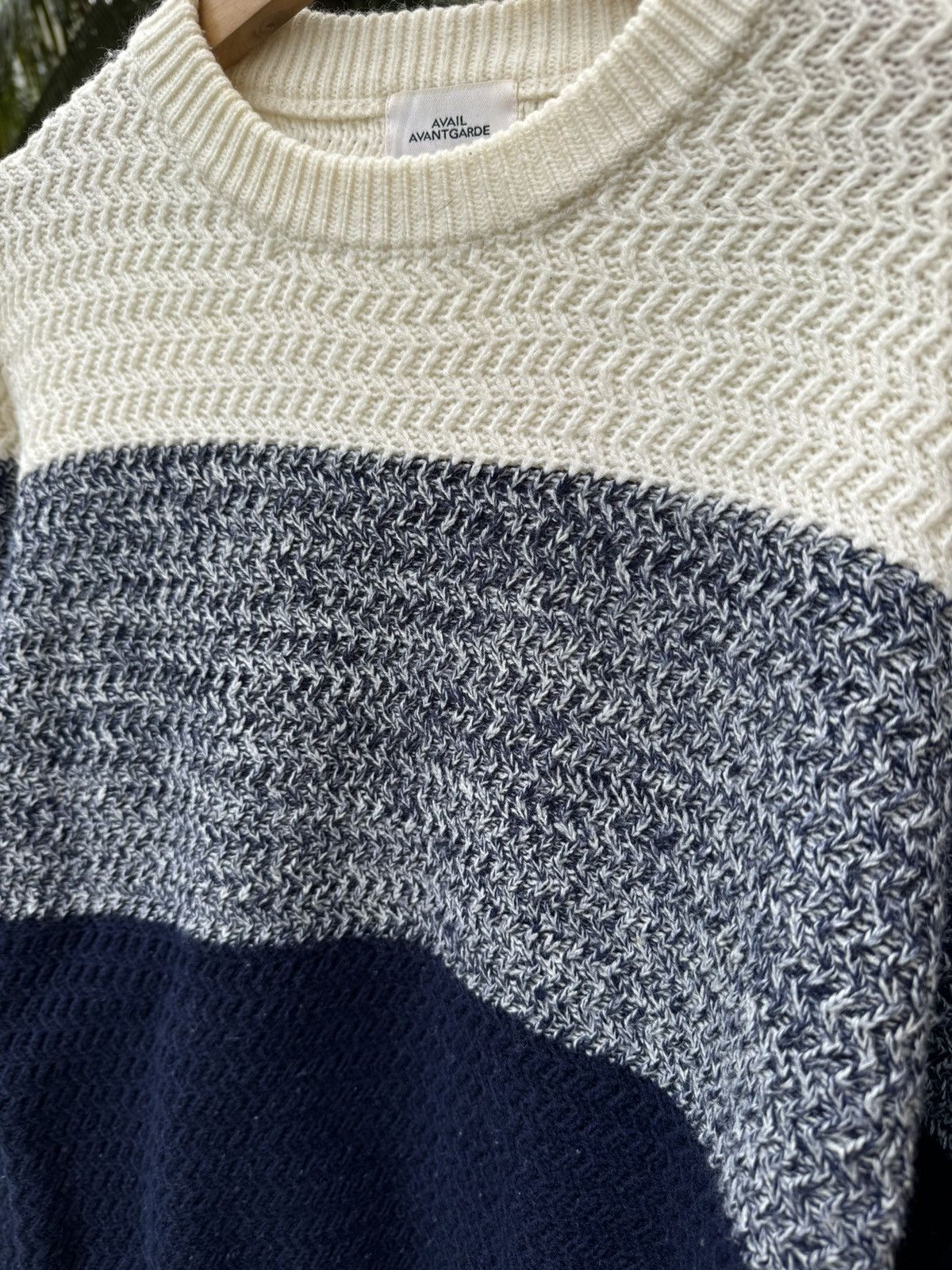 Japanese Brand 🔥Avail Avant garde knitwear sweater tri-colour block Size US S / EU 44-46 / 1 - 3 Thumbnail