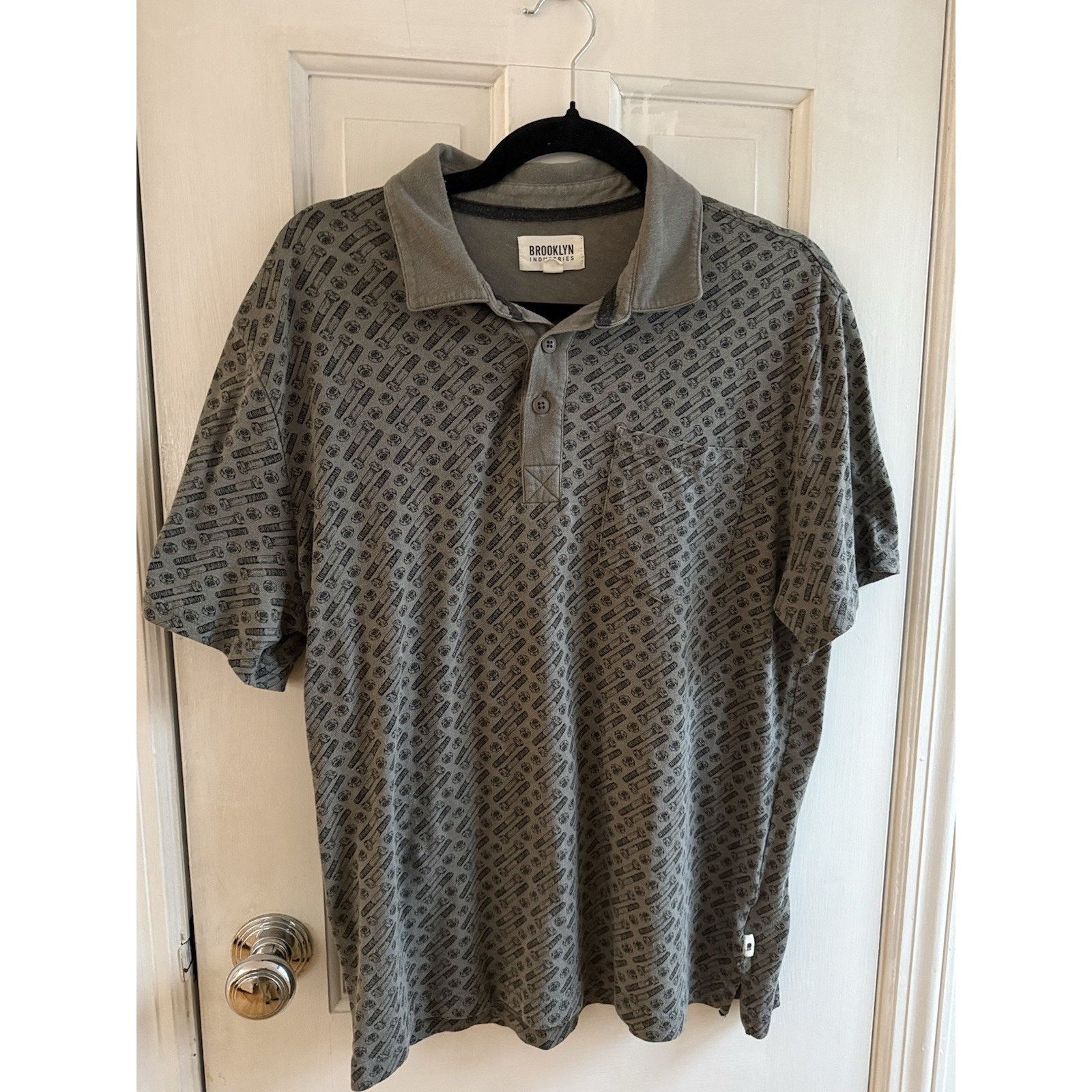 Brooklyn Industries Brooklyn Industries Mens Cotton Blue Polo Shirt Pocket Size US L / EU 52-54 / 3 - 1 Thumbnail