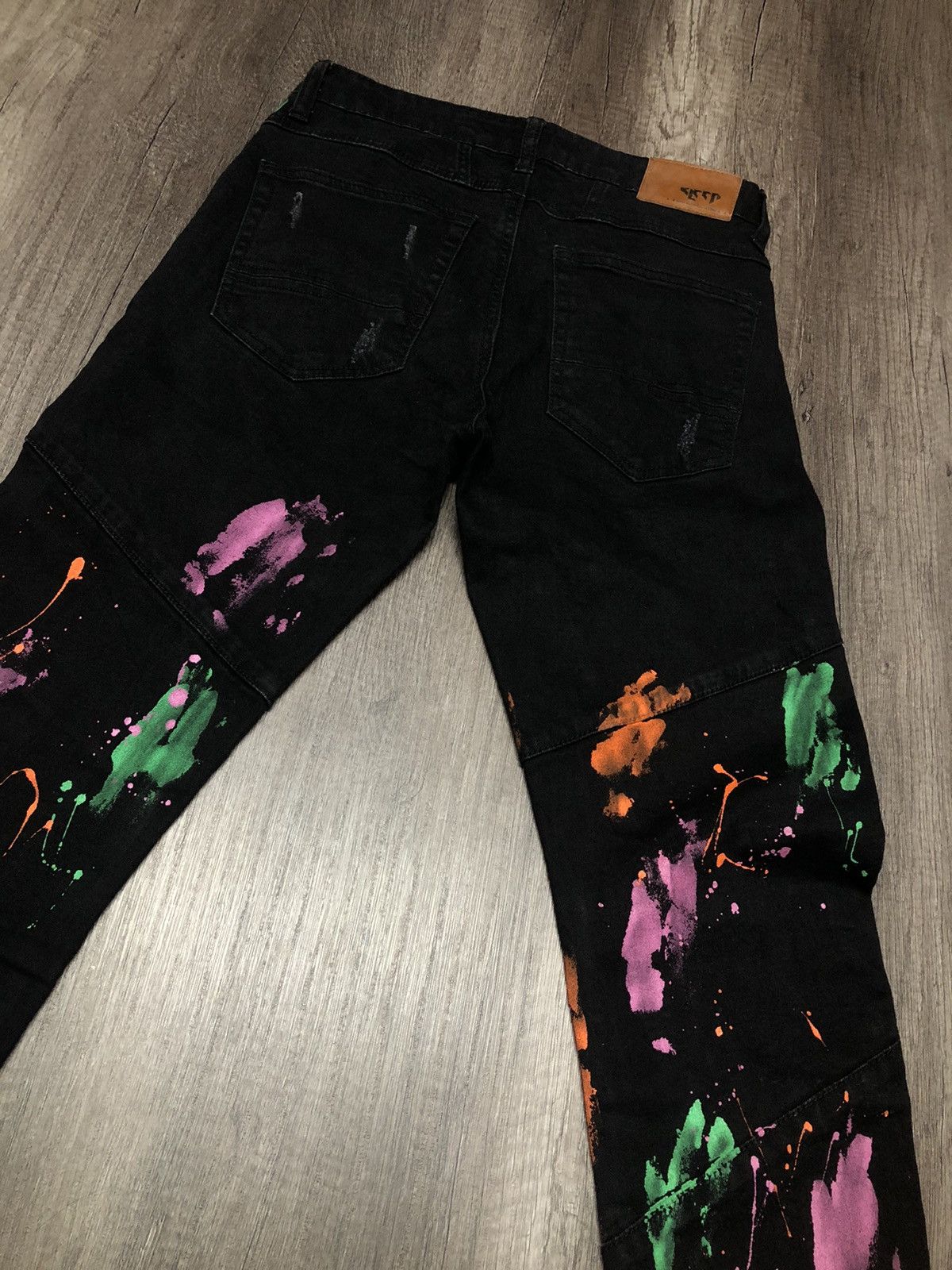 Designer Denim Distillation by Kleep Black Tye Dye Size US 29 - 20 Thumbnail