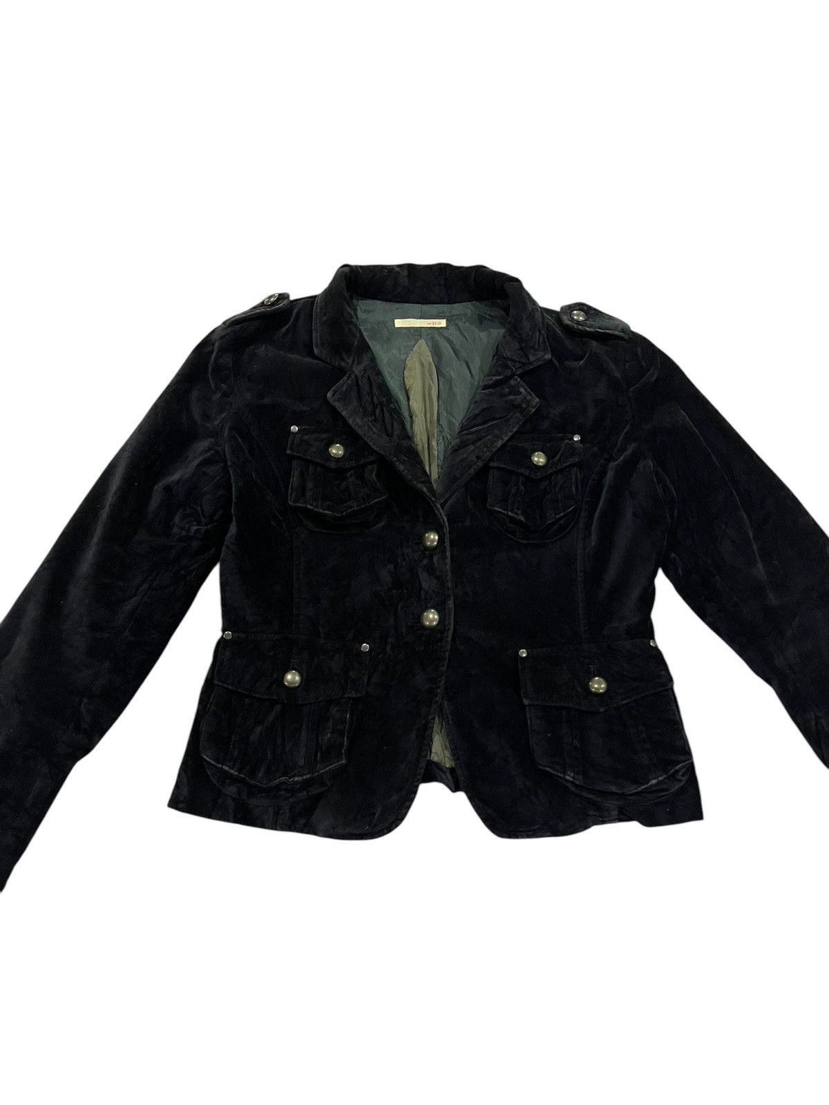 Beauty Beast × Japanese Brand 🇯🇵 JAPANESE BRAND DOUBLE COLLAR SUEDE 4 POCKET BLACK JACKET Size XS / US 0-2 / IT 36-38 - 1 Thumbnail
