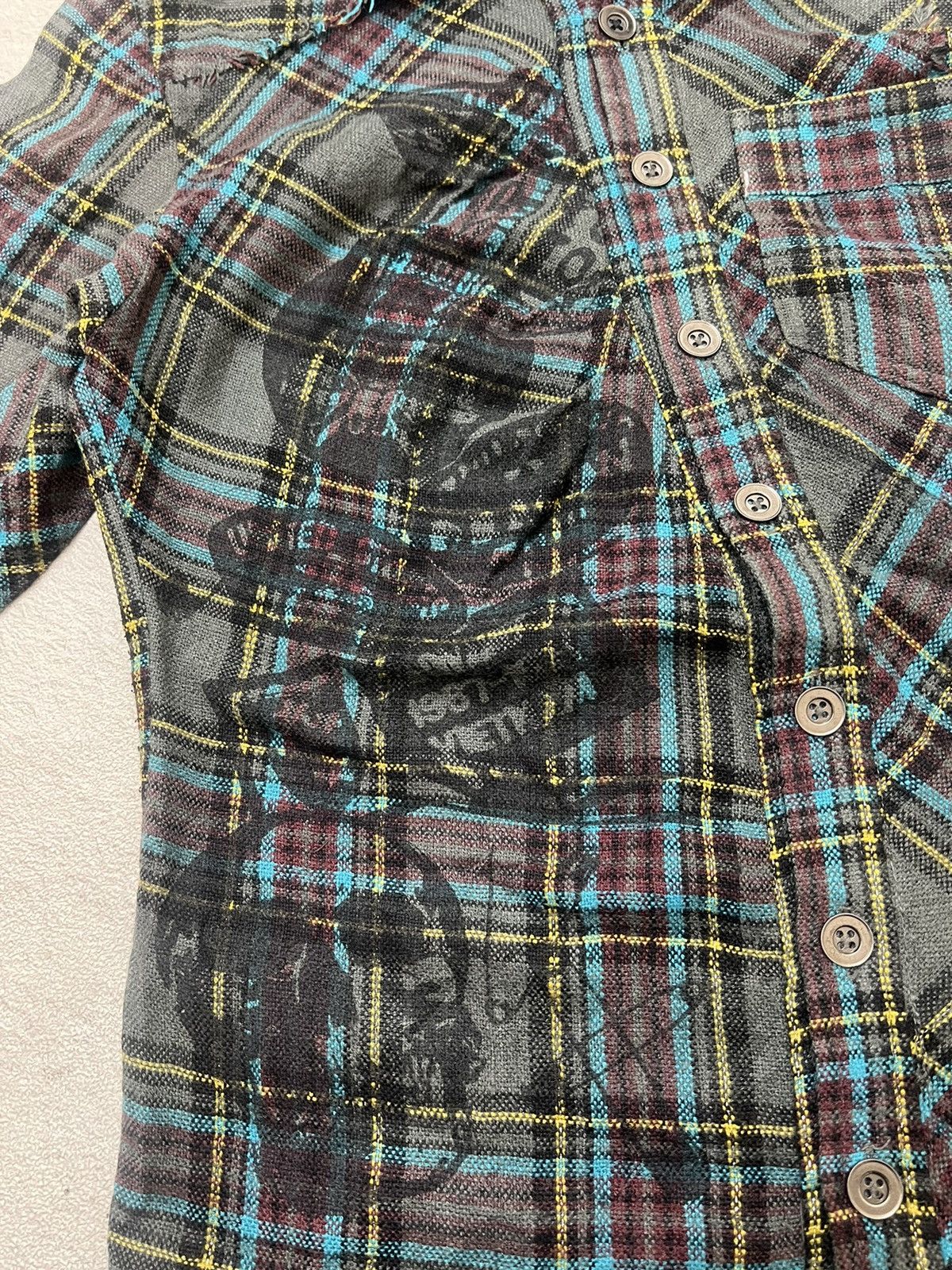 Number (N)ine 2000s Japanese Hysteric Poem Asymmetric Shirt y2k Lgb Ifsix Size US S / EU 44-46 / 1 - 3 Thumbnail