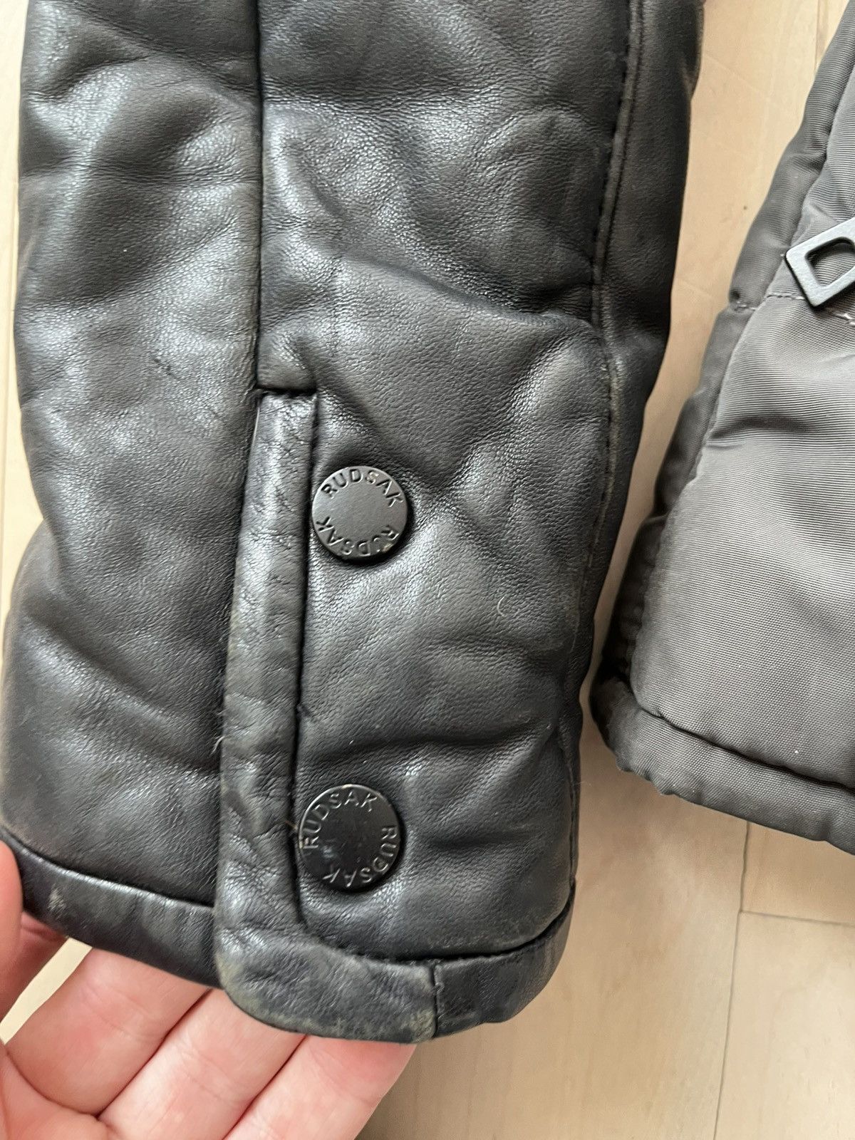 Rudsak RUDSAK Fur Hood Leather Winter Jacket Size US S / EU 44-46 / 1 - 5 Thumbnail