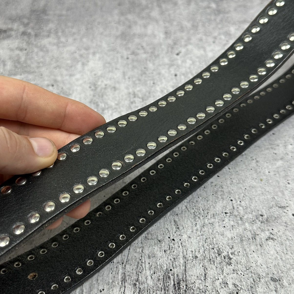 Vintage Vintage Italy 90s Nanni Leather Belt Y2K Style Size 34 - 4 Thumbnail