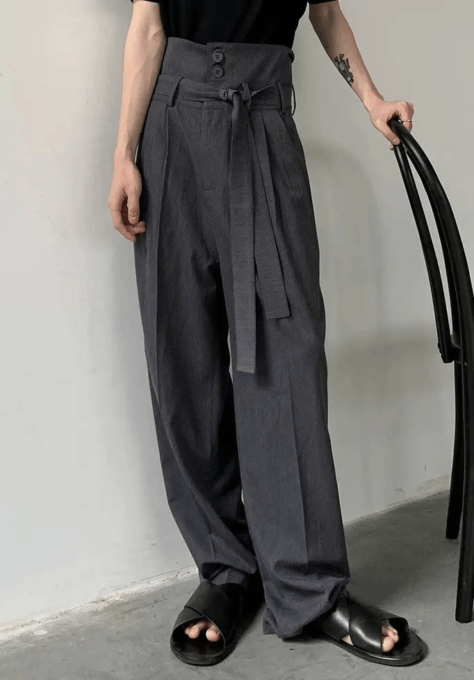 Japanese Brand Cleanfit retro folded flap high waisted pleated pants Size US 30 / EU 46 - 1 Thumbnail