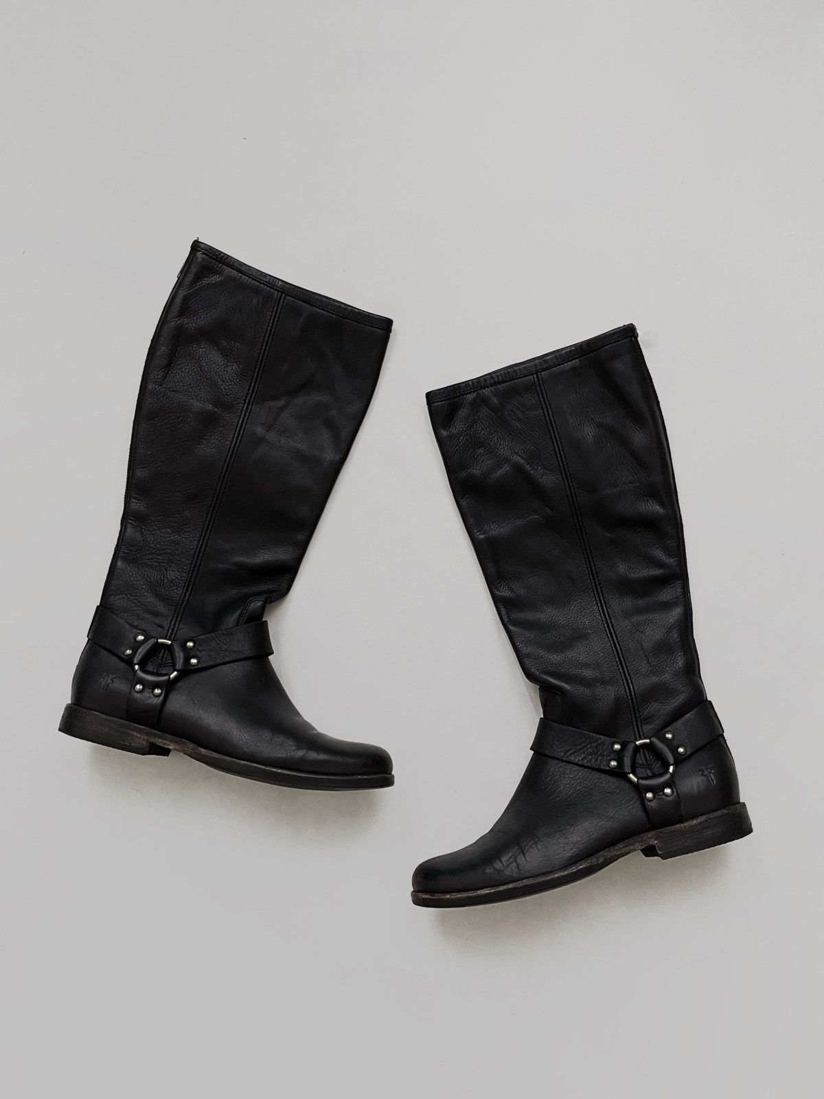 Frye leather high cowboy boots