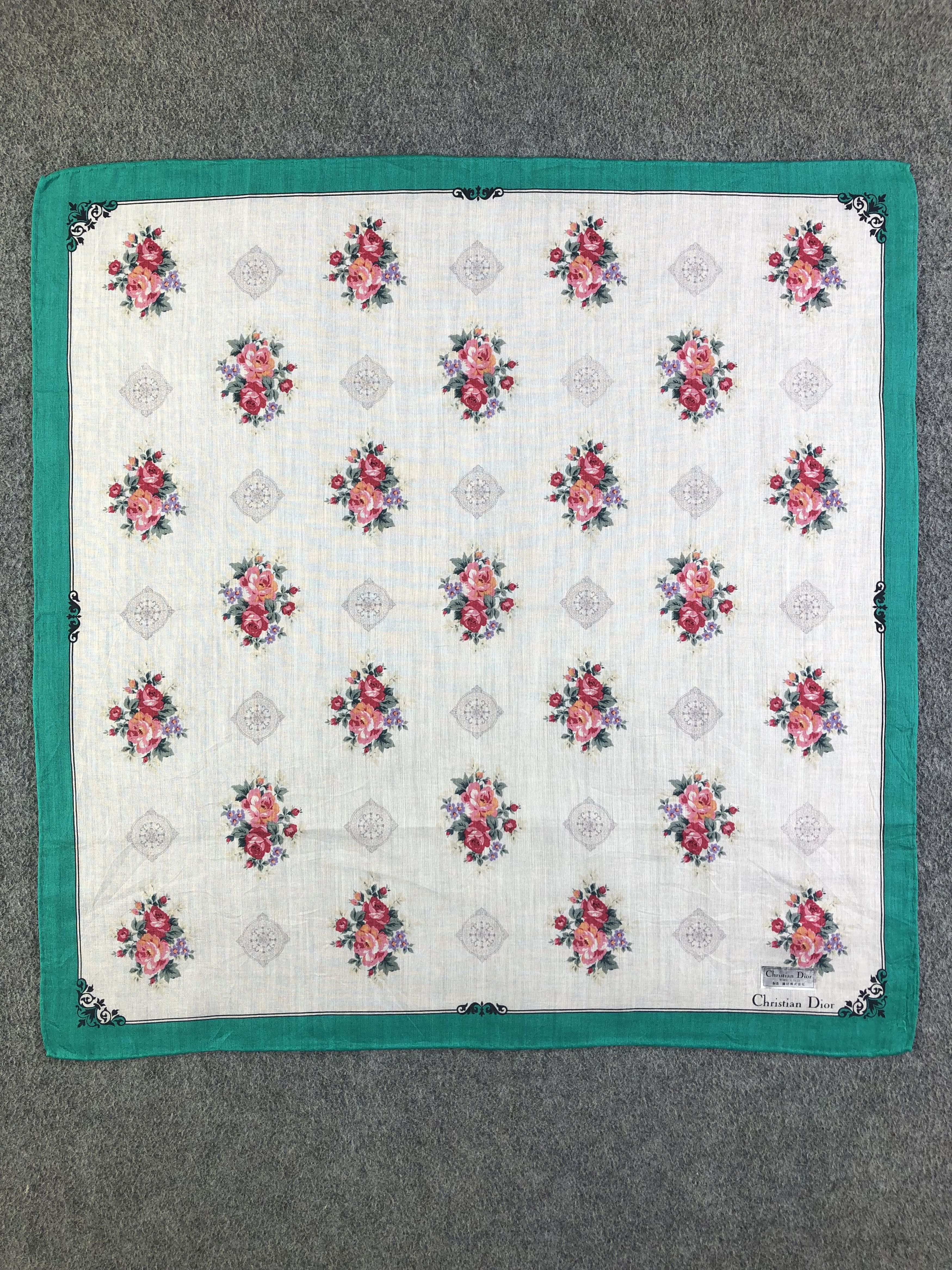 Vintage Christian DIor Handkerchief / Bandana / Neckerchief C426 Size ONE SIZE - 3 Thumbnail