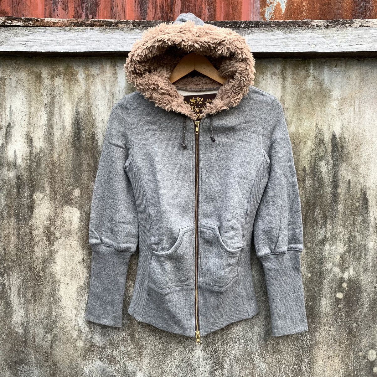 Japanese Brand JAPANESE DOUBLE ZIP FUR HOODIE QOJELLY IFSIX LGB STYLE Size S / US 4 / IT 40 - 3 Thumbnail