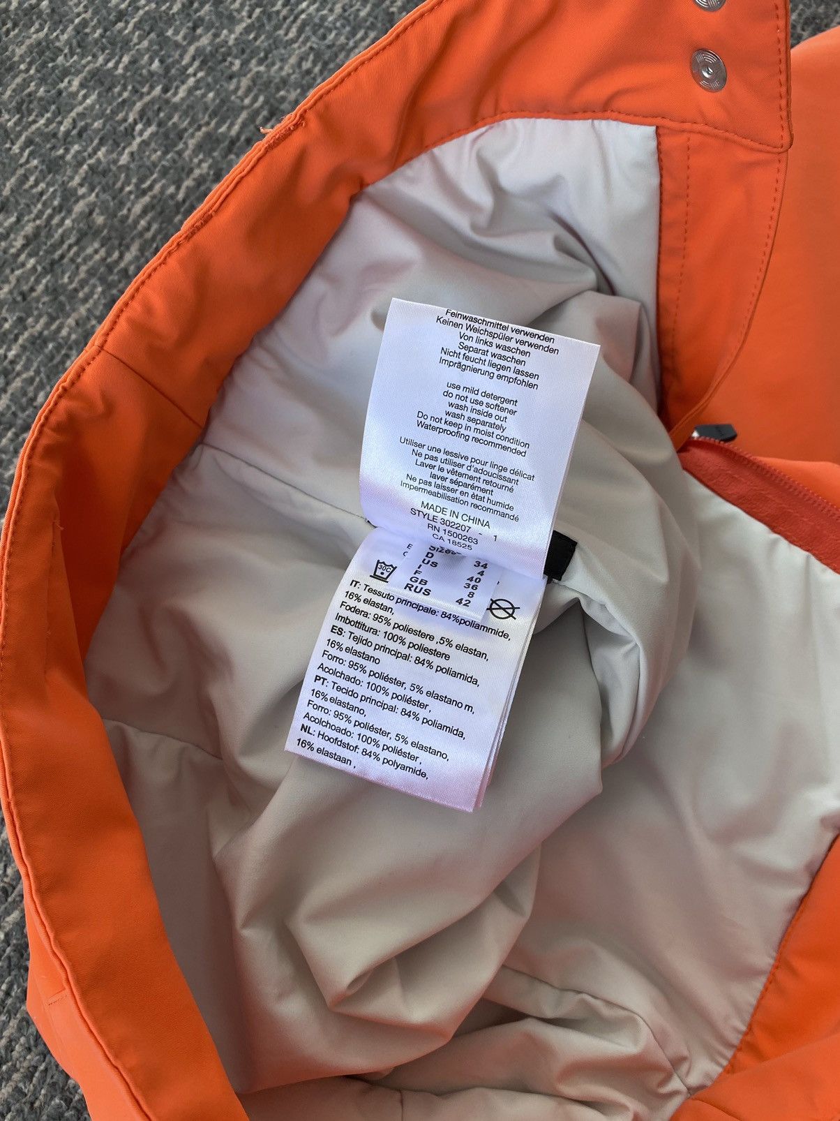 Designer Toni Sailer Premium Ski Snow Pants Orange RRP600$ Size 24" / US 00 / IT 34 - 15 Thumbnail