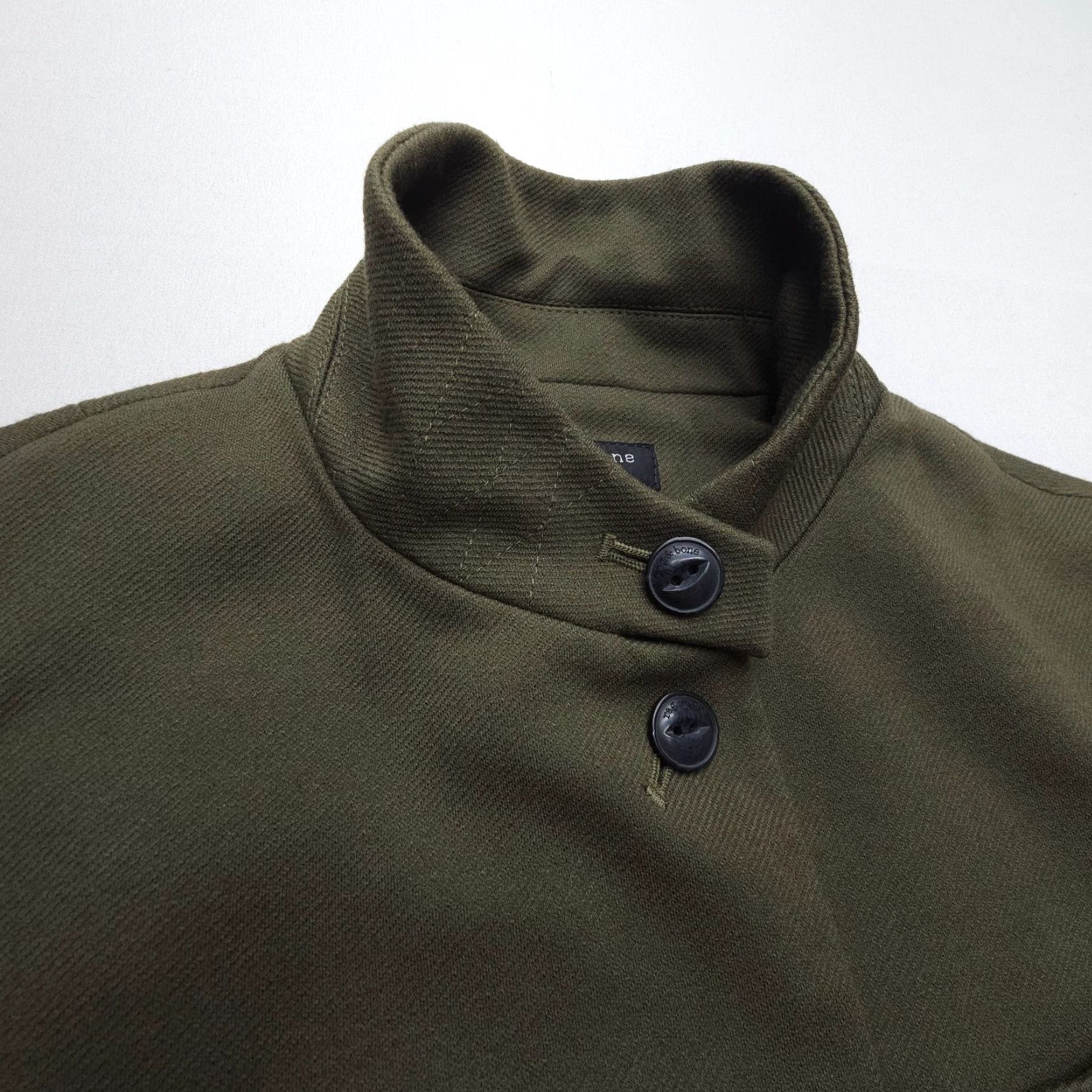 Rag & Bone VINTAGE Rag & Bone Slade Blazer Army Green Size 2 Knit Stretch Viscose Wool Military EUC Size XS / US 0-2 / IT 36-38 - 4 Thumbnail