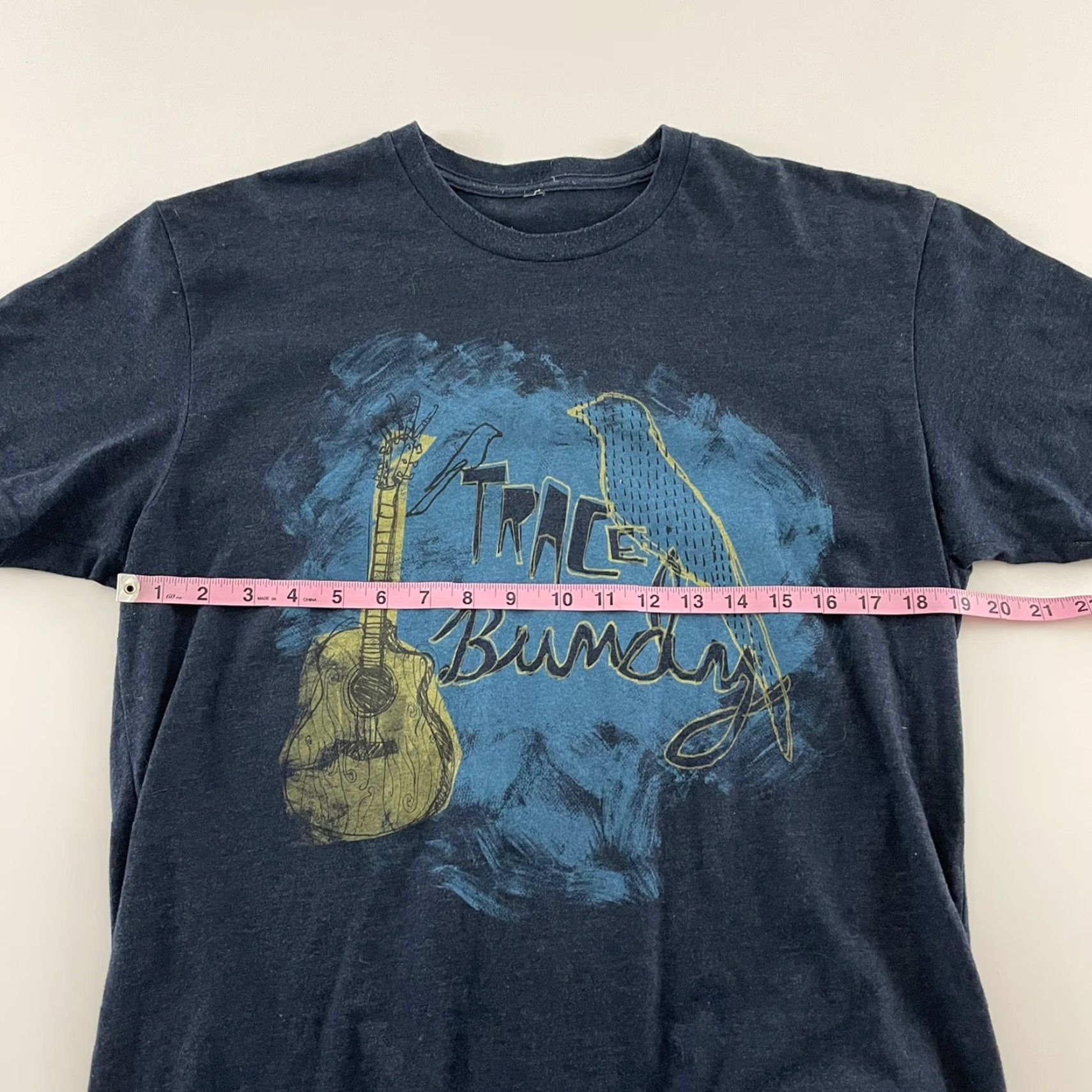 Vintage Trace Bundy Guitar Short Sleeve T Shirt Men XL Blue Size US XL / EU 56 / 4 - 4 Thumbnail