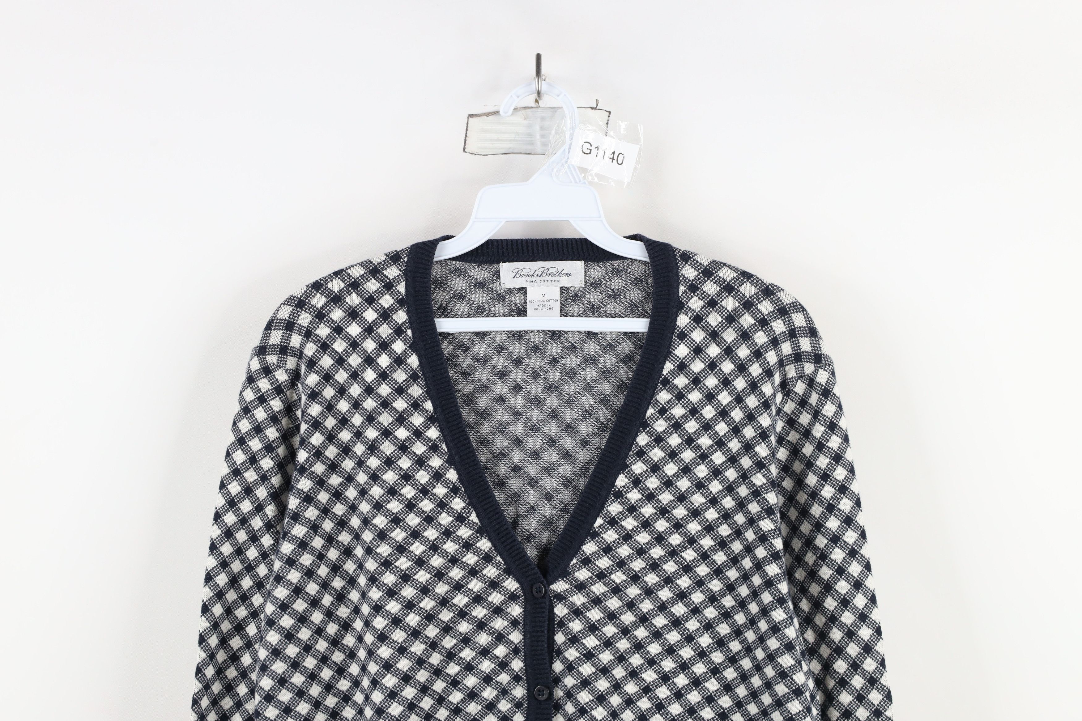 Brooks Brothers × Vintage Vintage 90s Brooks Brothers Cotton Knit Cardigan Sweater Size M / US 6-8 / IT 42-44 - 2 Thumbnail