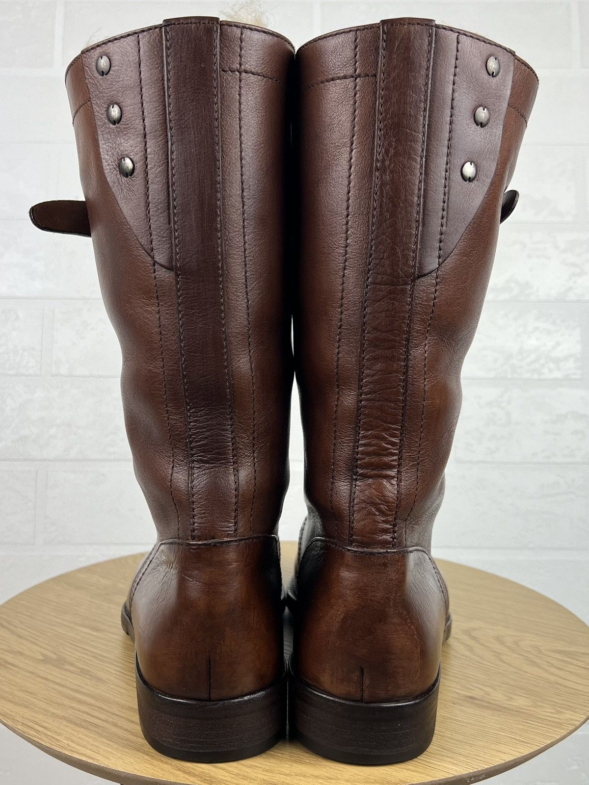 Gucci GUCCI Combat Boots Mongolian Leather Shearling Fur Shoes Size US 9 / EU 42 - 9 Thumbnail