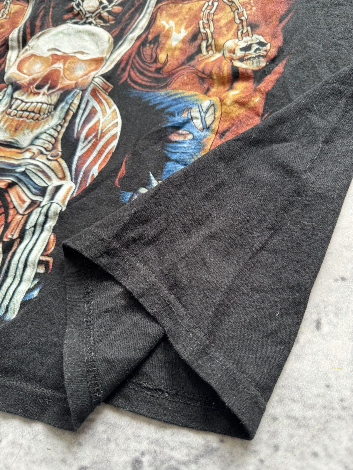 Vintage Big logo moto skulls rider flame tee 00s Size US M / EU 48-50 / 2 - 4 Thumbnail