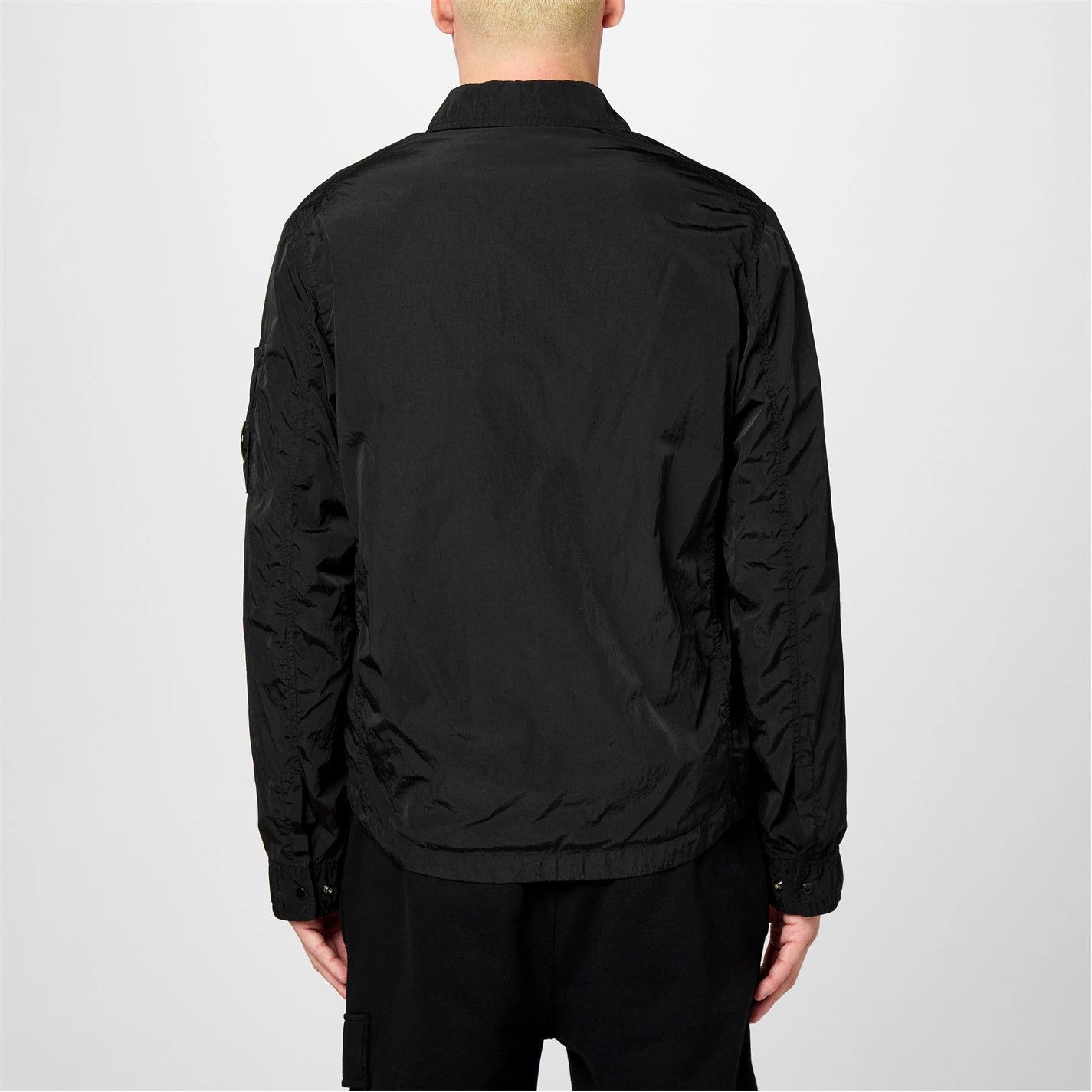 C.P. Company o1g2r1mq0426 Chrome-R Long Sleeve Overshirt in Black Size US XXL / EU 58 / 5 - 4 Thumbnail