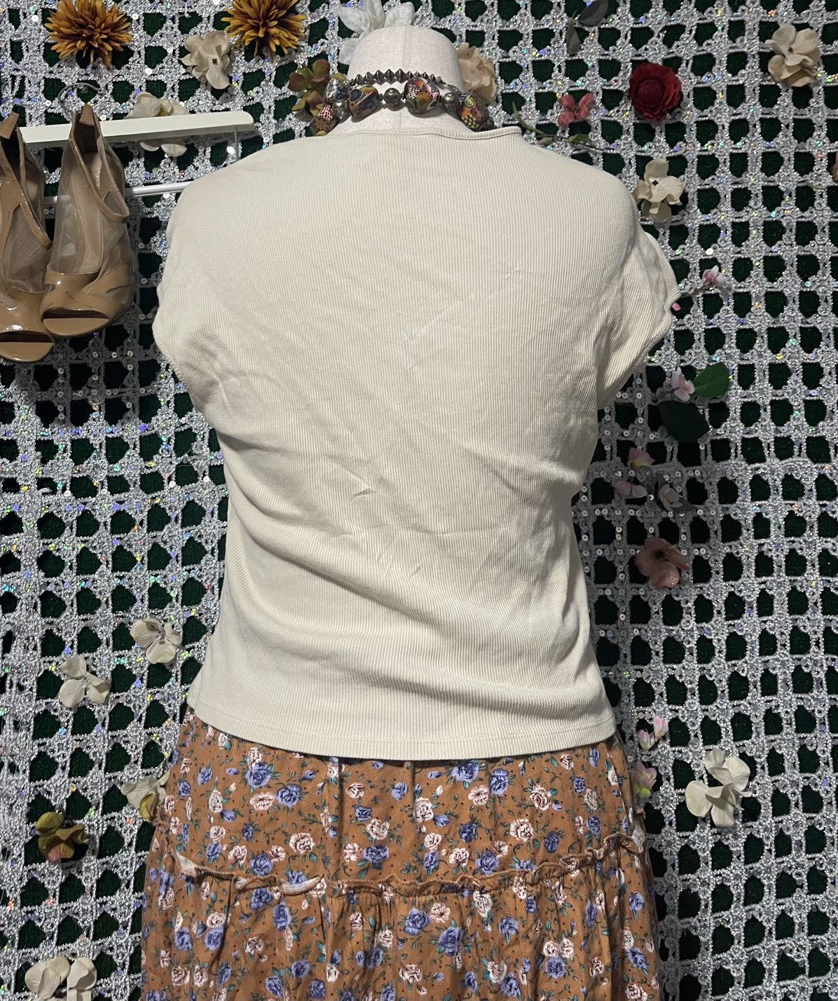 Other Cream ribbed halter top Size M / US 6-8 / IT 42-44 - 5 Thumbnail