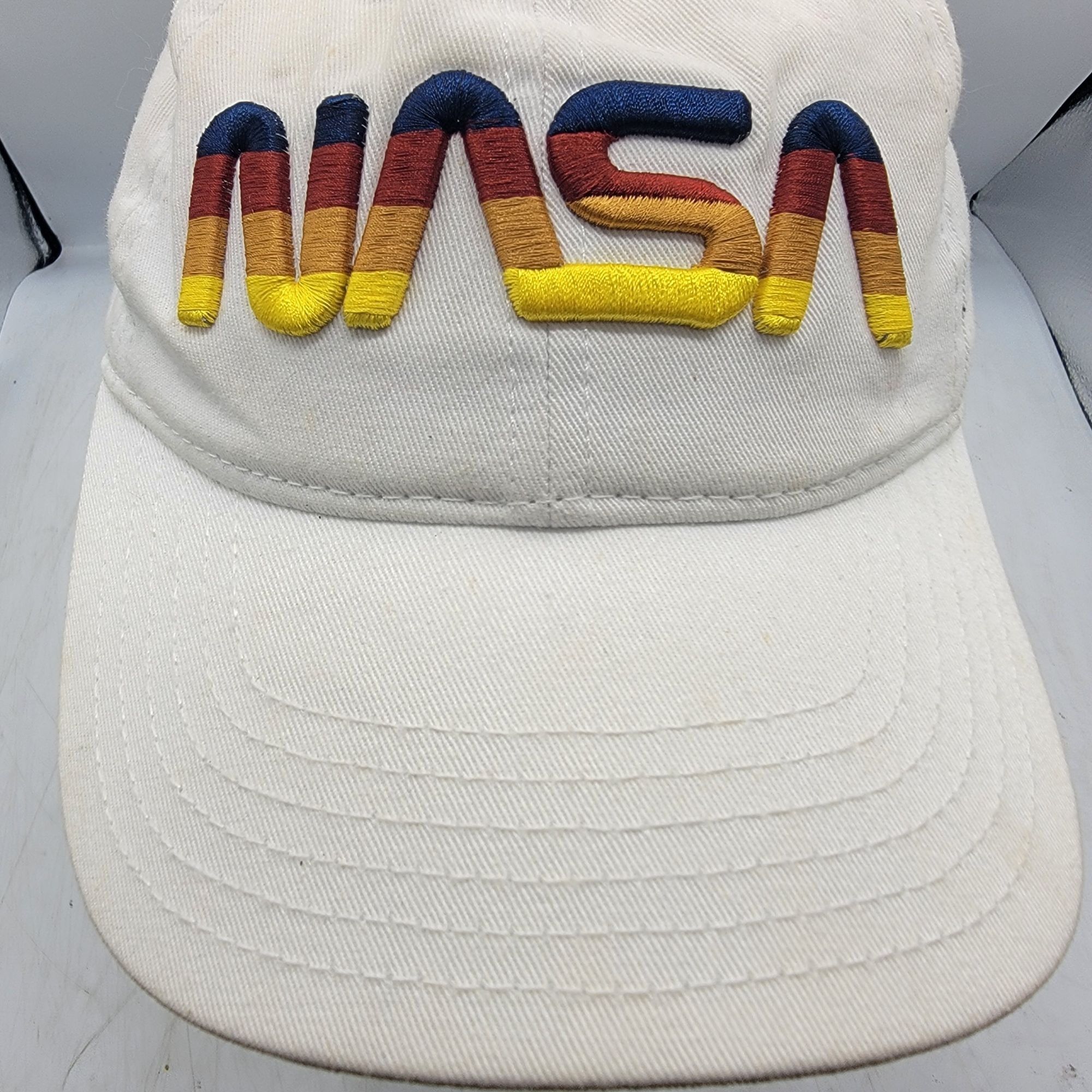 Mad Engine NASA Embroidered Logo White Hat Cap By Mad Engine Casual Lig Size ONE SIZE - 6 Thumbnail