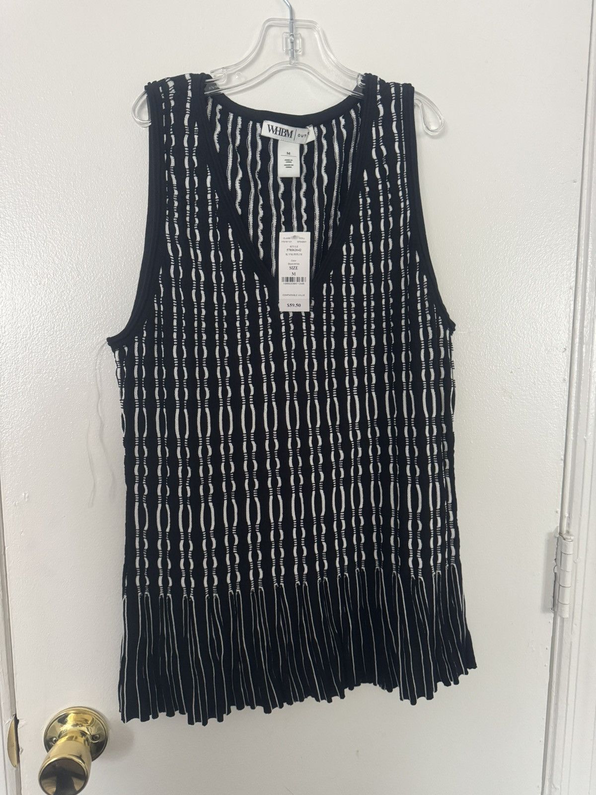 White House Black Market White House Black Market Sleeveless Stitch Peplum Top Medium Size M / US 6-8 / IT 42-44 - 1 Thumbnail