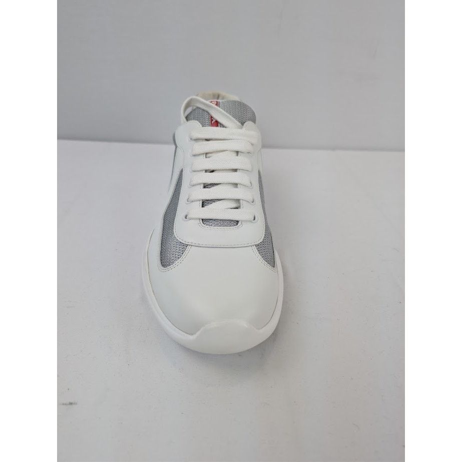 Prada o1rshd1 Calzature Uomo Sneakers in Bianco Argento Size US 12 / EU 45 - 15 Thumbnail