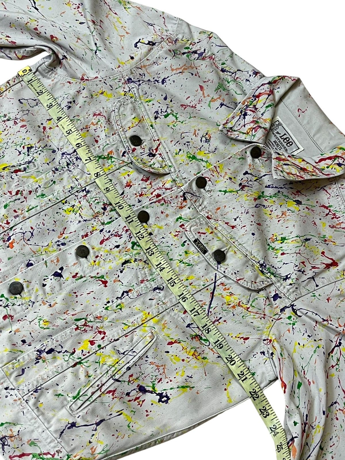 Japanese Brand VINTAGE EDWIN X LEE CUSTOM PAINT SPLATTER TRUCKER JACKET Size US L / EU 52-54 / 3 - 12 Thumbnail
