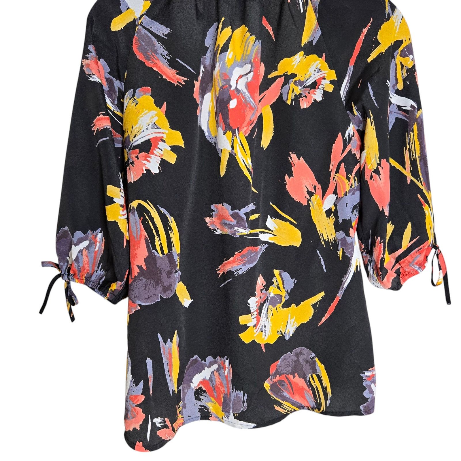 Loft Ann Taylor Loft Floral Top Small Abstract Brush Strokes Size S / US 4 / IT 40 - 6 Thumbnail
