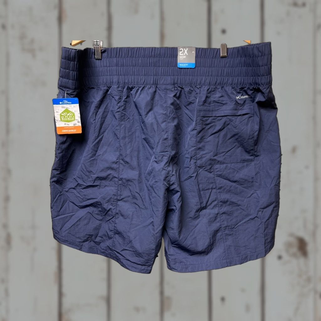 Vintage VINTAGE Columbia Nylon Shorts Blue Swimming Fishing Camp Shorts Womens 2X NWT Size 40" / US 18 - 1 Thumbnail