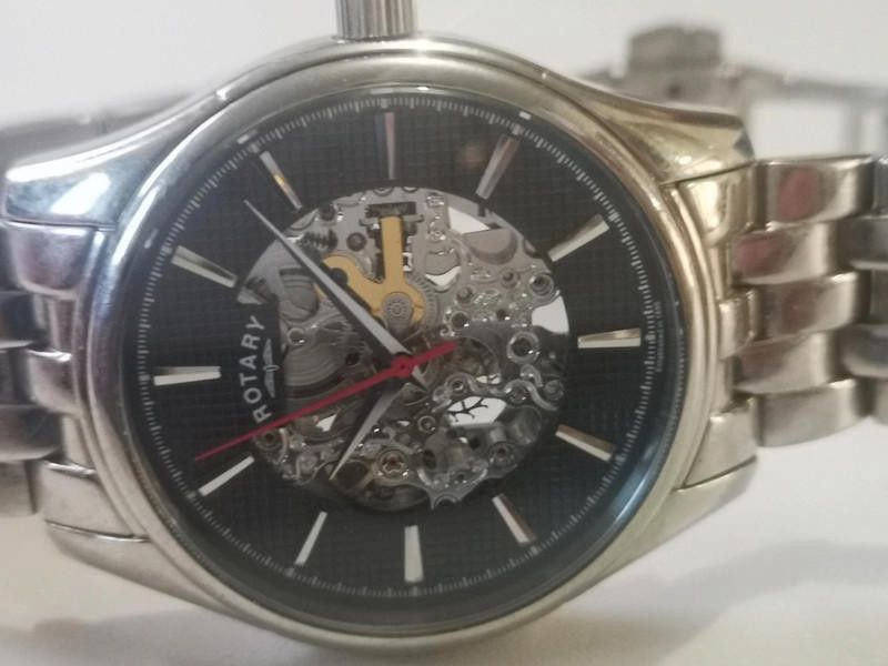 Designer Rotary men's black dial stainless steel bracelet watch Size ONE SIZE - 3 Thumbnail