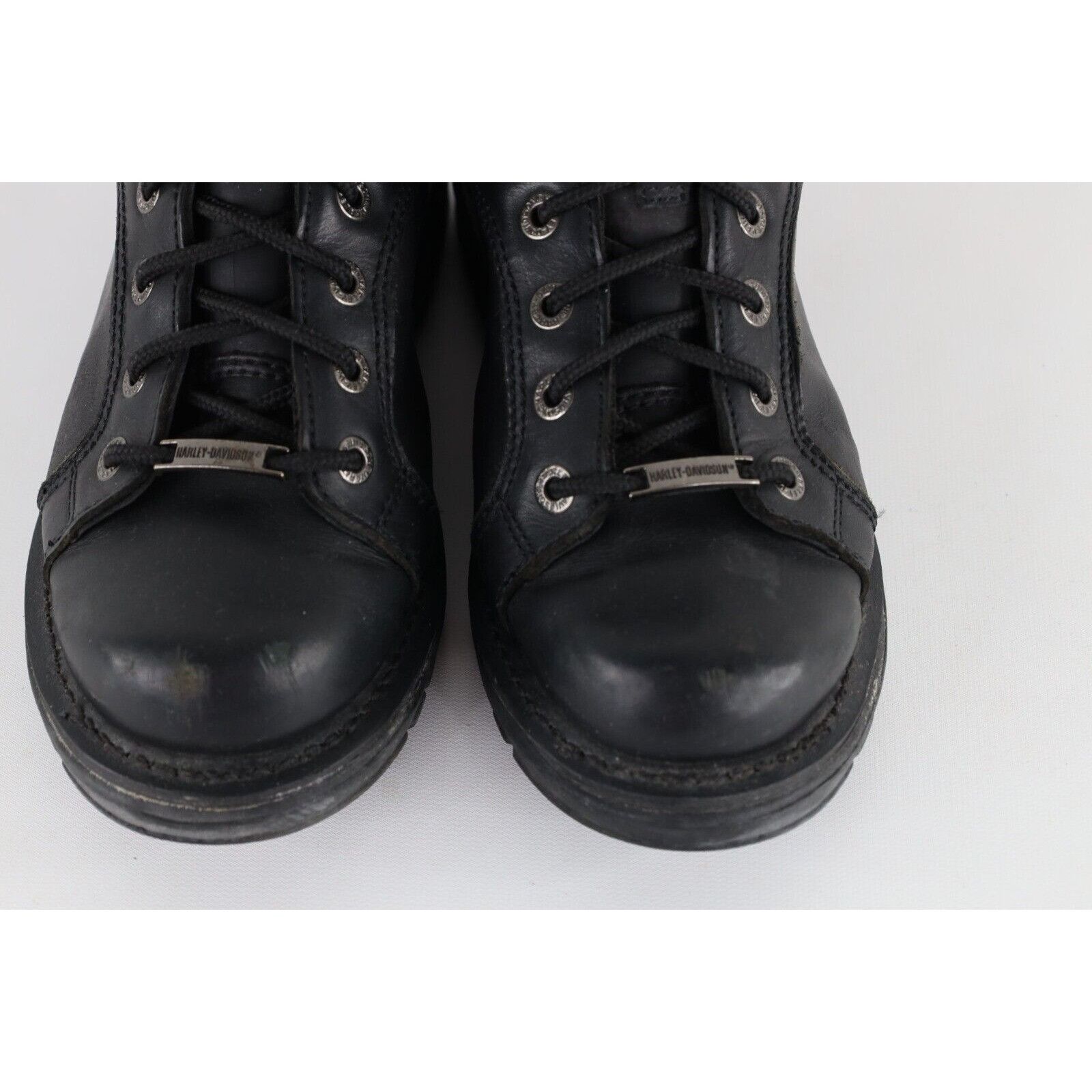 Harley Davidson × Vintage Vintage 90s Harley Davidson Spell Out Leather Boots Size US 7.5 / IT 37.5 - 3 Thumbnail