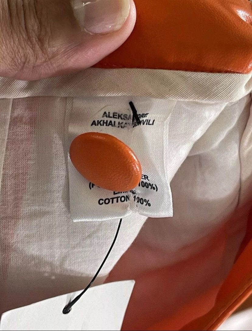 Aleksandre Akhalkatsishvili aleksandre akhalkatsishvili Leather Pants Orange Size XS Size 25" / US 0 / IT 36 - 7 Thumbnail