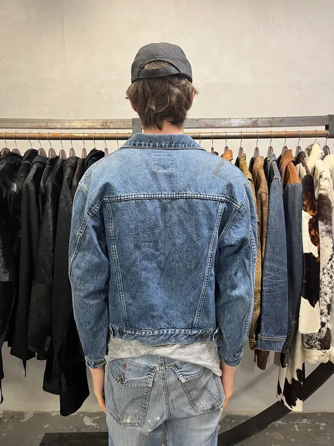 Moschino 2000s Moschino Blue Painted Effect Rebel Denim Jacket Size US M / EU 48-50 / 2 - 3 Thumbnail