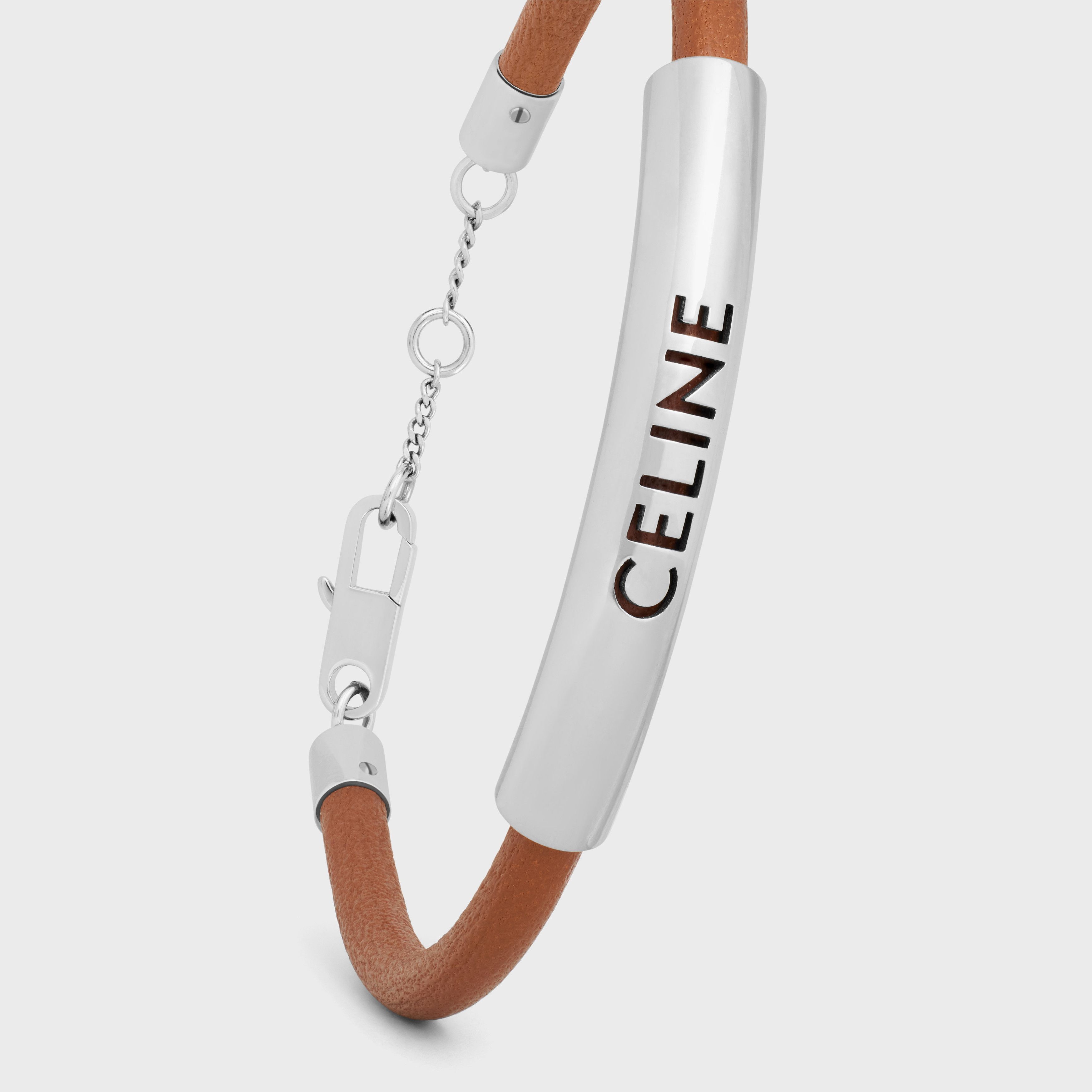 Celine o1bcso1str0925 460ZW3BLM Size: OS / Bracelet in Silver /Tan Size ONE SIZE - 2 Thumbnail