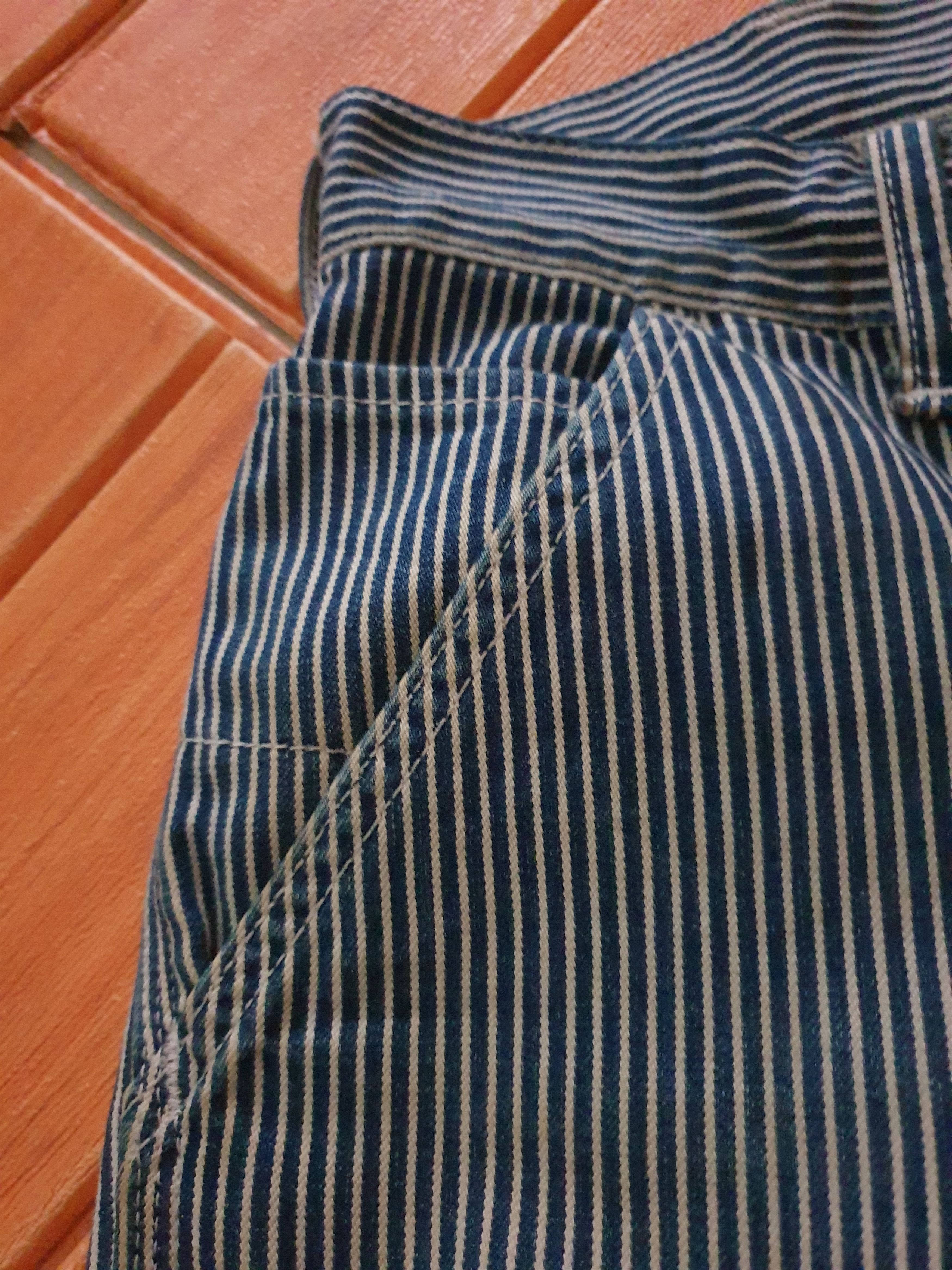 Japanese Brand The la mart stripe carpenter pant Size US 33 - 6 Thumbnail