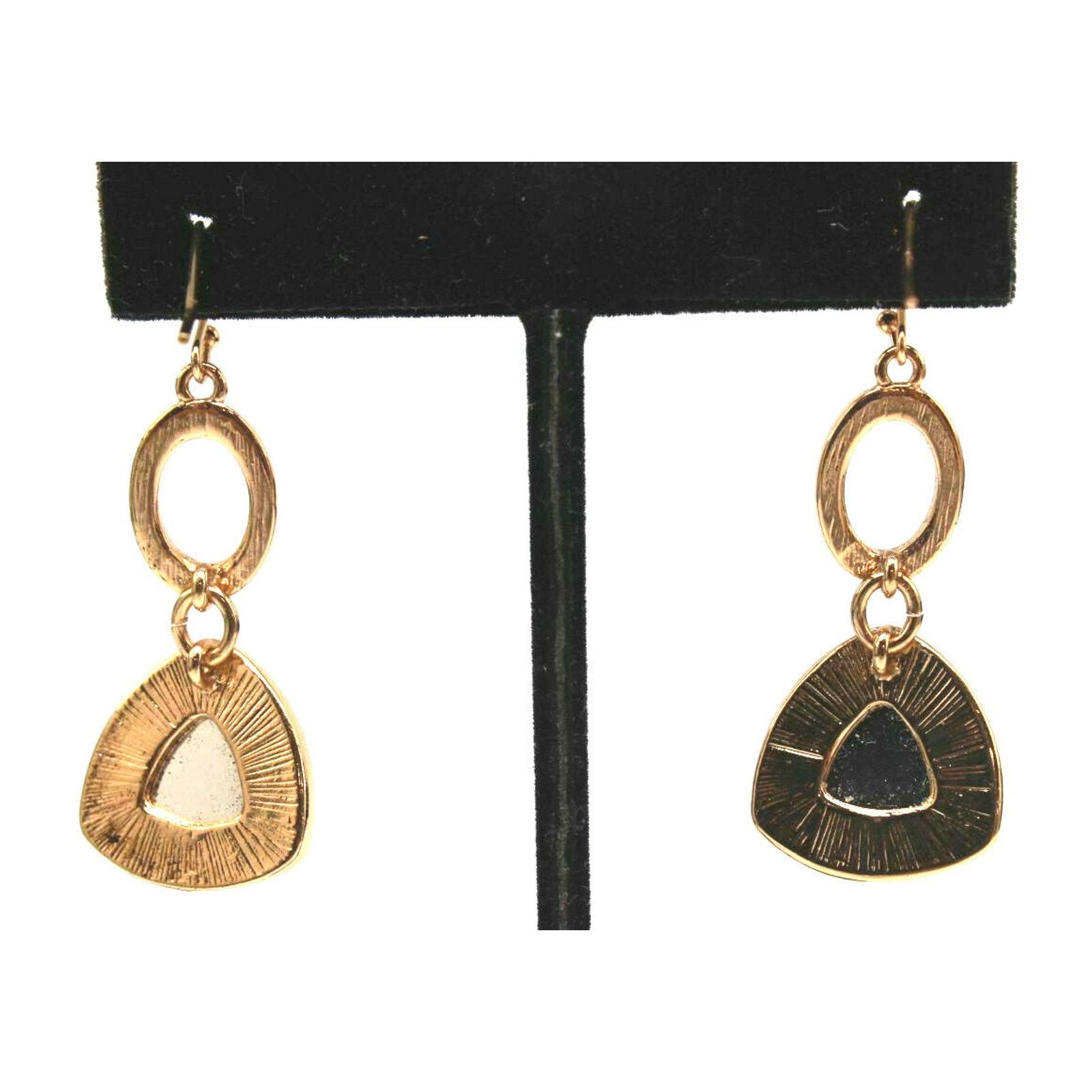 Other Chunky Statement Pink Rhinestone Dangle Earrings 1-1/2" Drop Size ONE SIZE - 2 Thumbnail