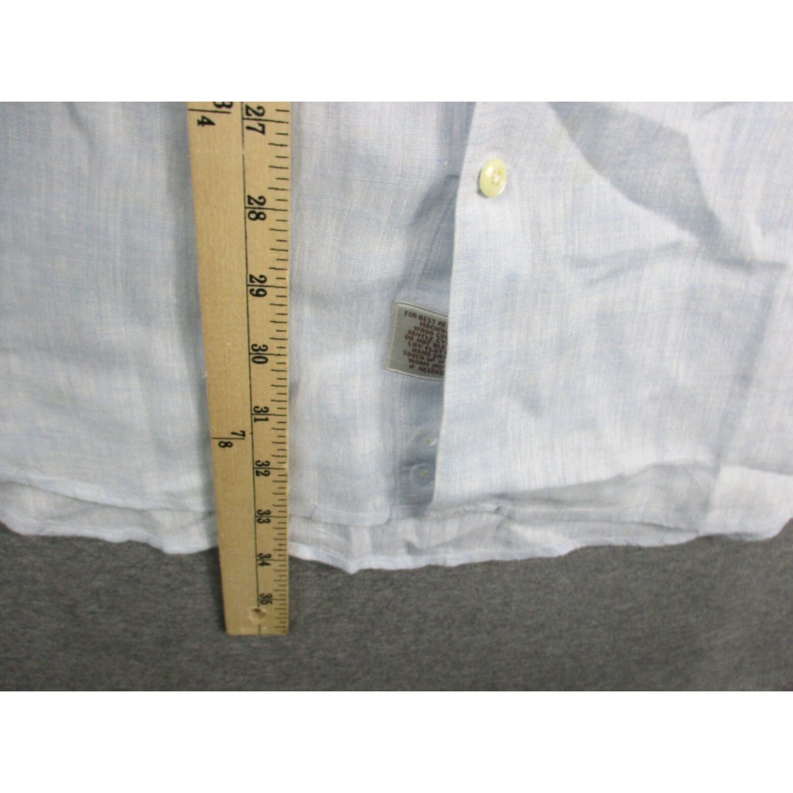 Peter Millar Peter Millar Button-Up Shirt XL Blue Long Sleeve Crown Cool Linen 100% Solid Casual Men’s Shirt XR Size US XL / EU 56 / 4 - 7 Thumbnail